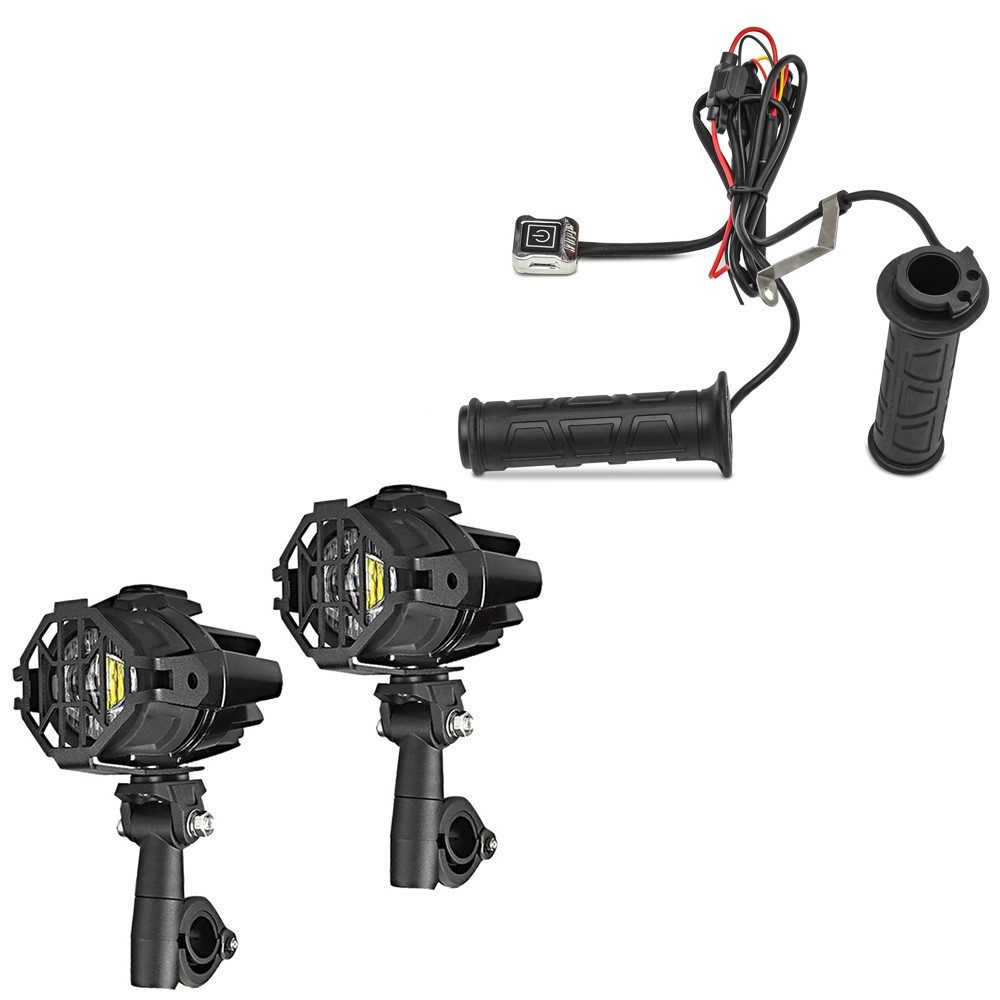Lumitecs Halter LED Nebelscheinwerfer + Griffheizung passend für Honda CB 500 / F / S