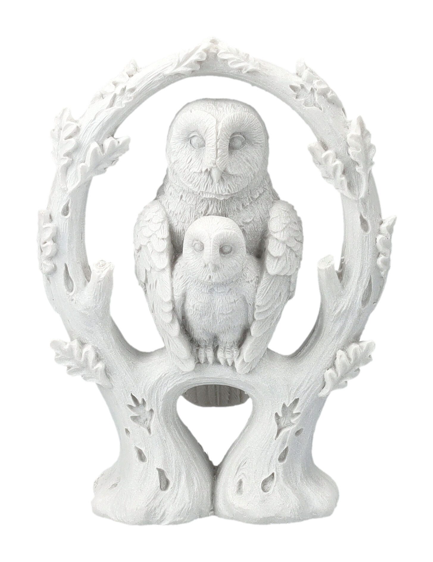 Figuren Shop GmbH Tierfigur Eulen Figur weiß - Embrace - Eulenfigur Dekofig günstig online kaufen