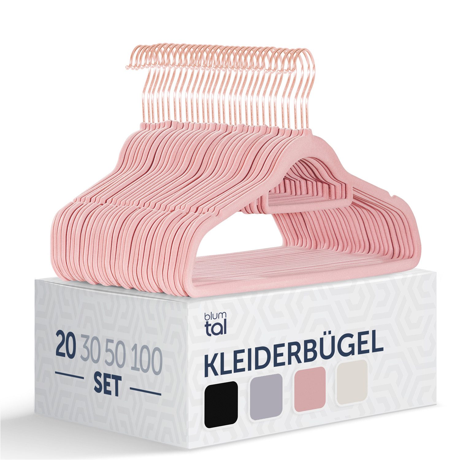 Blumtal Kleiderbügel Rutschfest - Samtoptik - Platzsparend, (20-tlg), Premi günstig online kaufen
