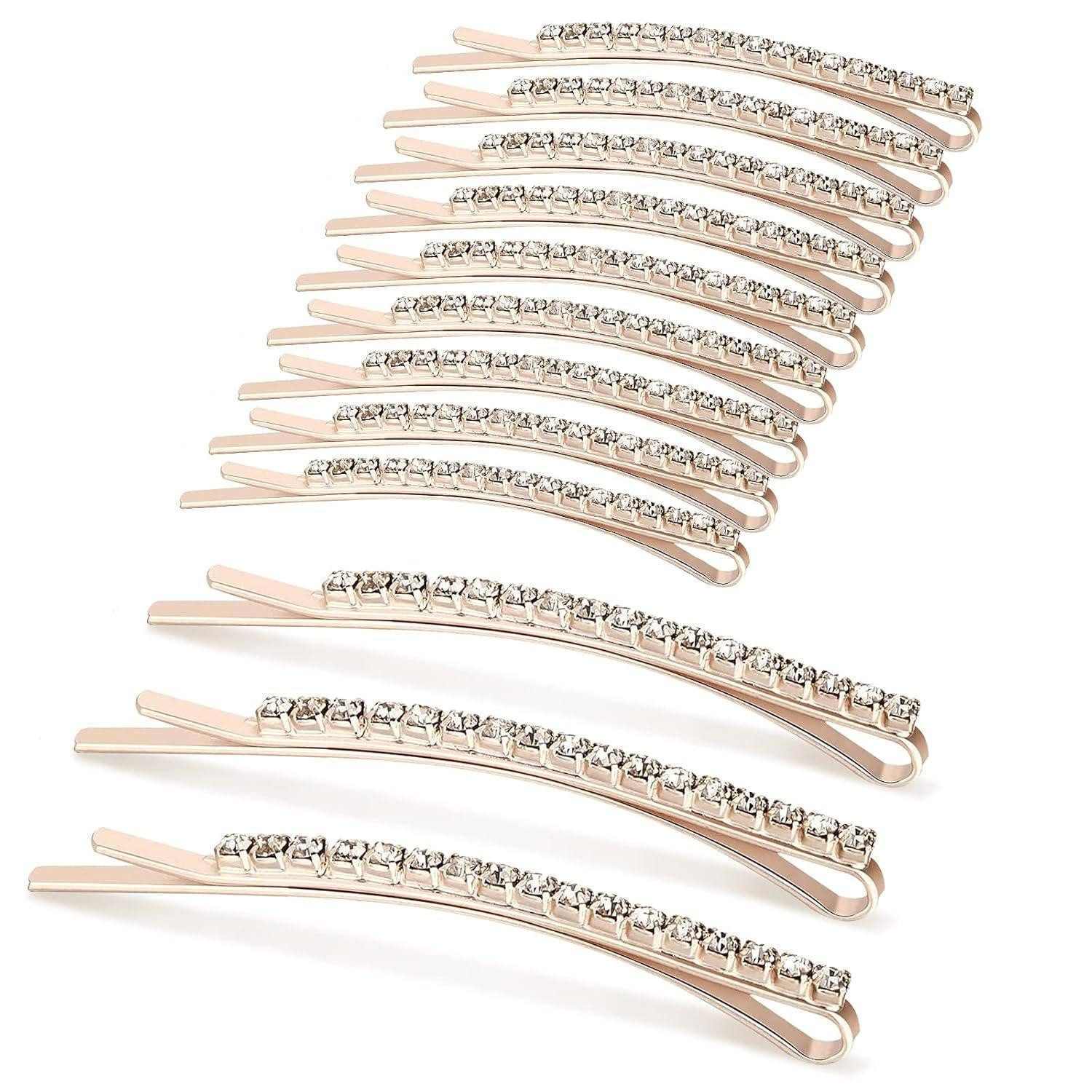 LuxusKollektion Haarnadeln Strass Haarnadeln Set, 12 Stück, Diamant Haarspangen,