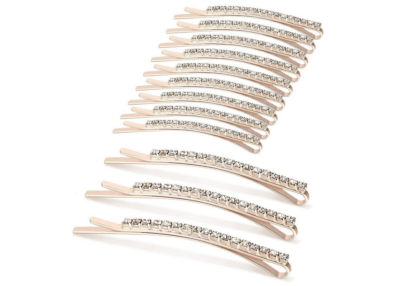 LuxusKollektion Haarnadeln Strass Haarnadeln Set, 12 Stück, Diamant Haarspangen, Mädchen Bobby