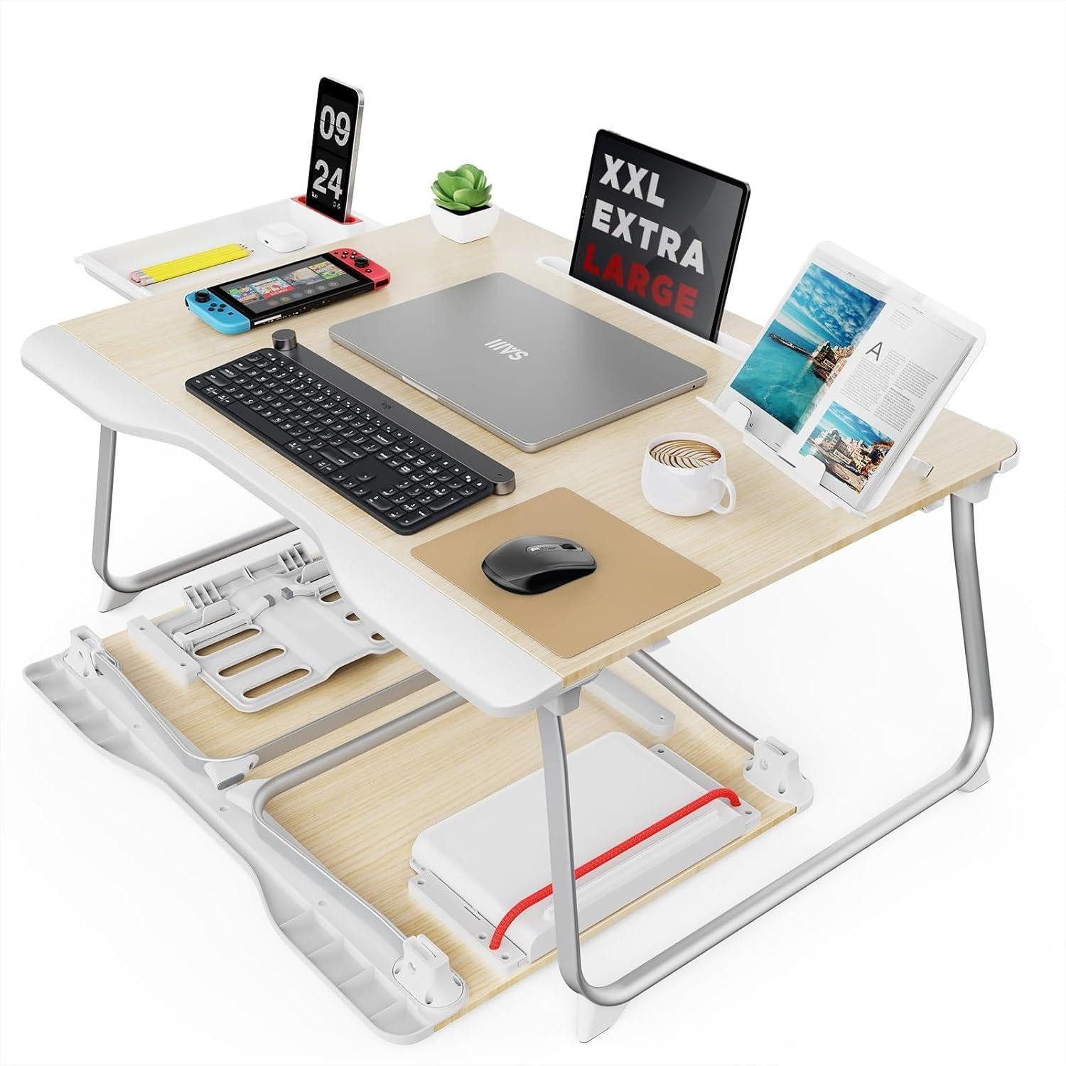 LuxusKollektion Laptop Tablett Laptop Tablett XXL klappbar Tisch Lesen Bett Sofa Essen Arbeiten