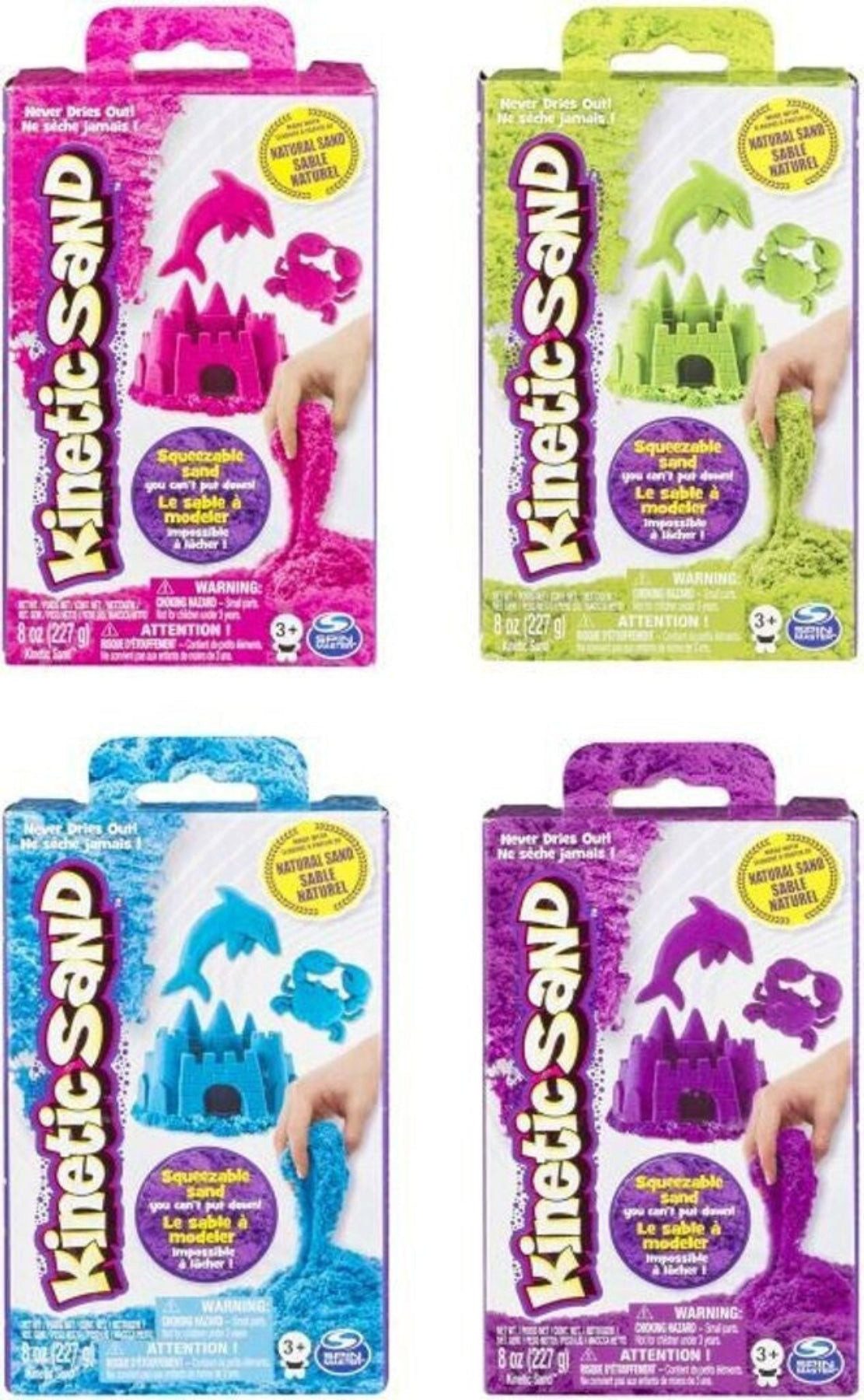 AMIGO Spiel Kinetic Sand Nachfüllpack 226g – 1 von 4 Farben zufällig