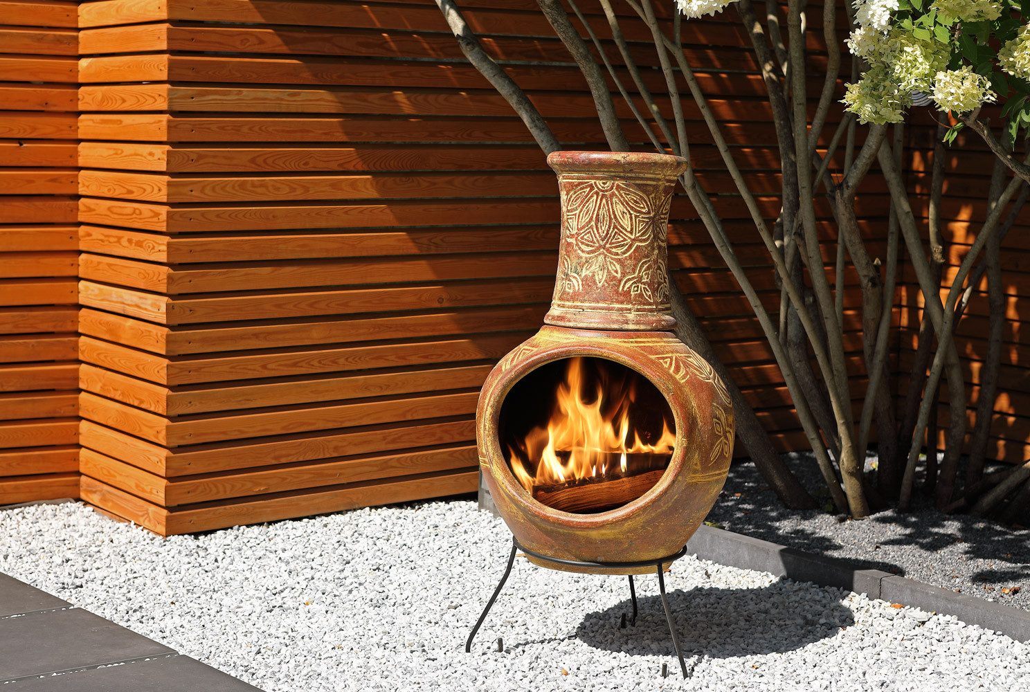 1a Direktimport Gartenkamin Großer Mexico Aztekenofen Terrassenofen Inkaofen aus Terrakotta - Zwei