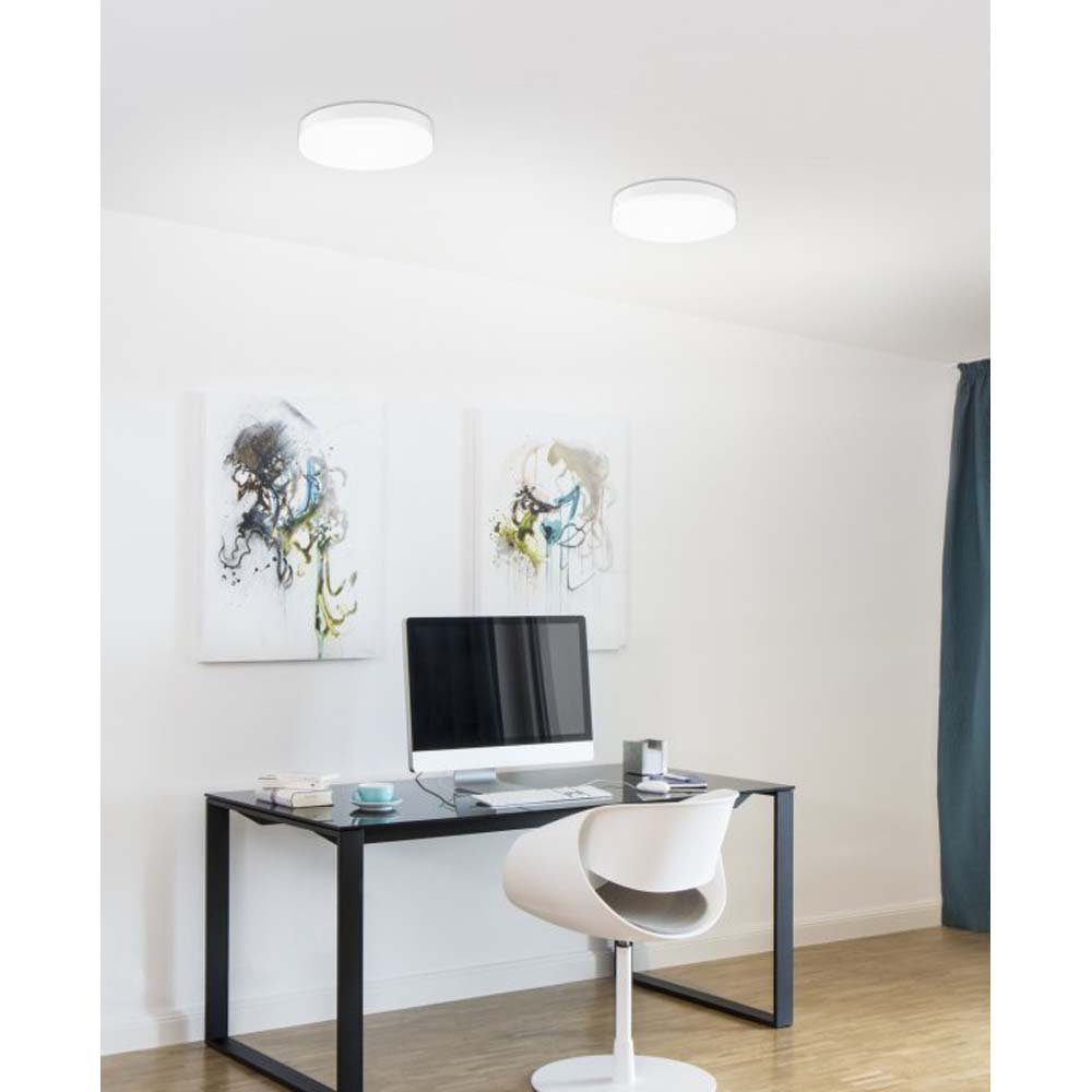 Deckenleuchte, MÜLLER LED fest 3000K, Warmweiß, 1.600lm, 280x53mm Deckenleuchte, verbaut, 24W, LED warmweiß, LICHT IP44, LED-Leuchtmittel