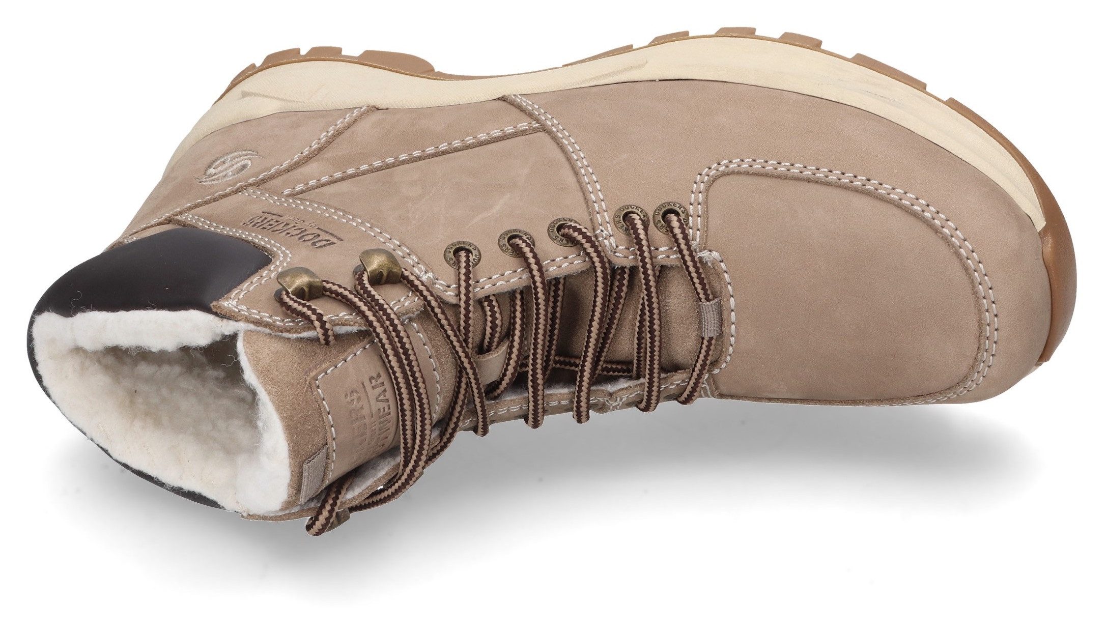 Dockers by Gerli Winterstiefel High Top Sneaker, Schnürboots mit weich gepolstertem Schaftrand