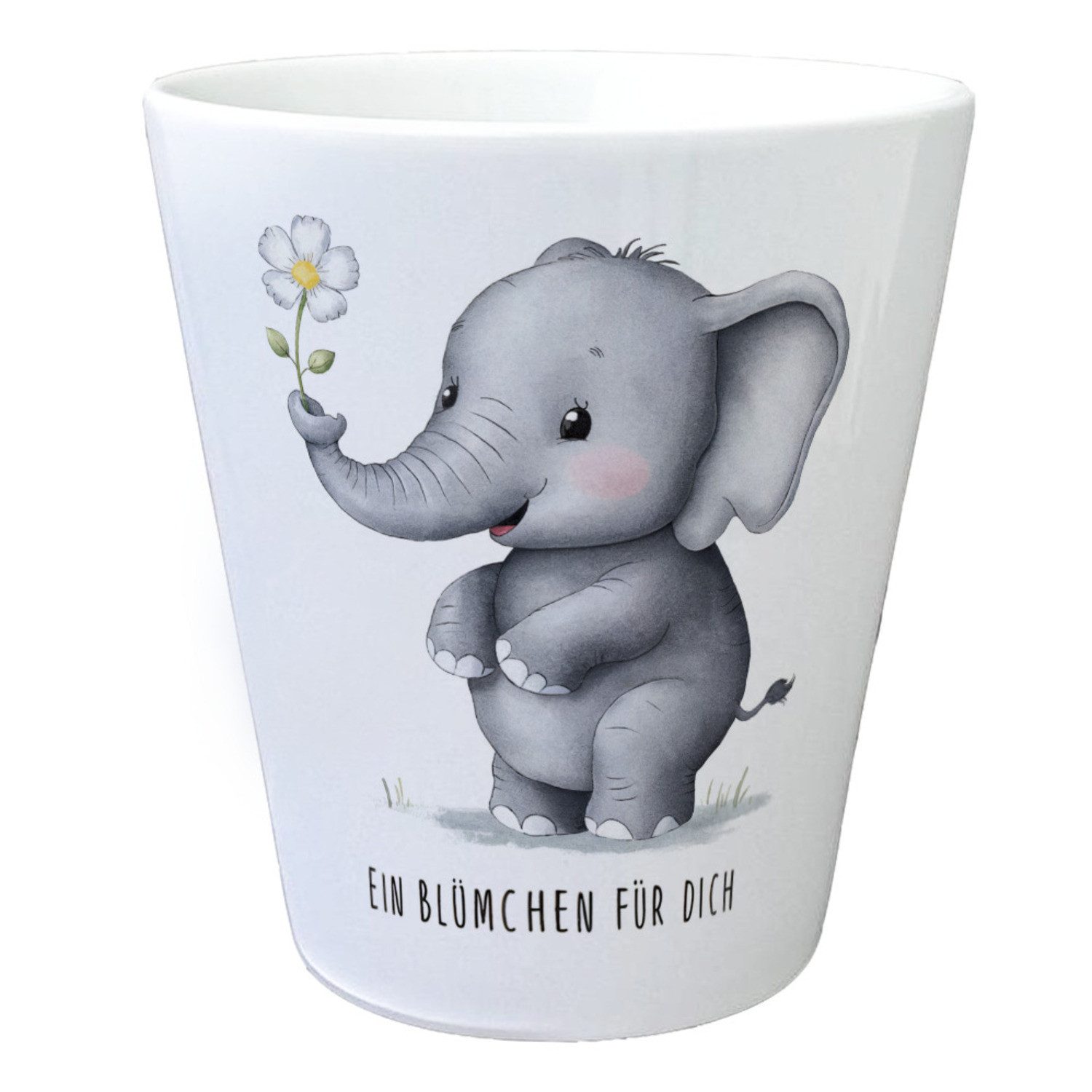 speecheese Blumentopf Grauer Elefant - Blümchen für dich Blumentopf günstig online kaufen