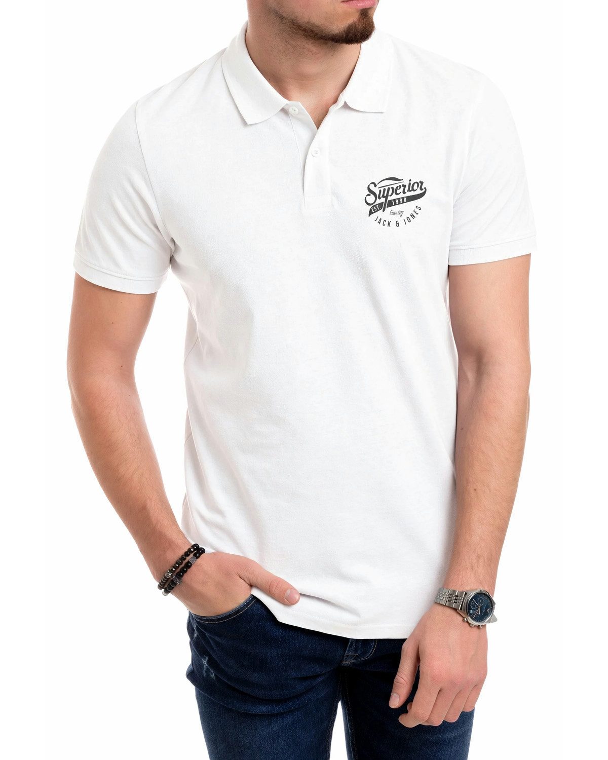 Jack & Jones Poloshirt (Spar-Set, 3er-Pack) mit besticktem Logo