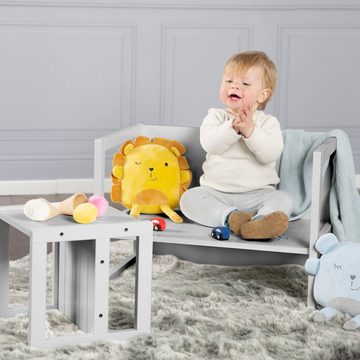 roba® Kinderhocker grau, für Kinder mit 3 verschiedenen Sitzhöhen; auch als Tisch verwendbar