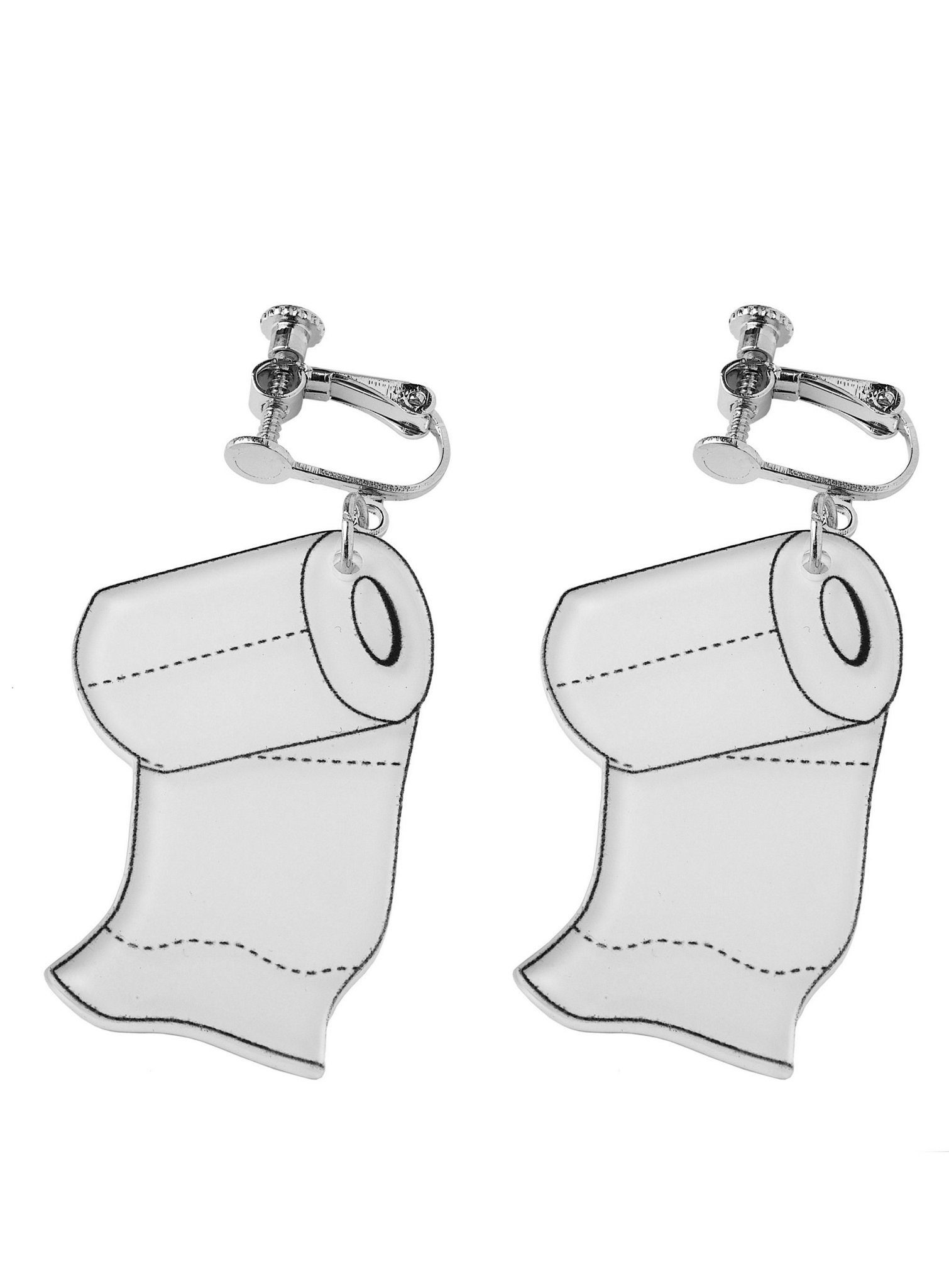 Paar Ohrhaken Toilettenpapier Ohrringe