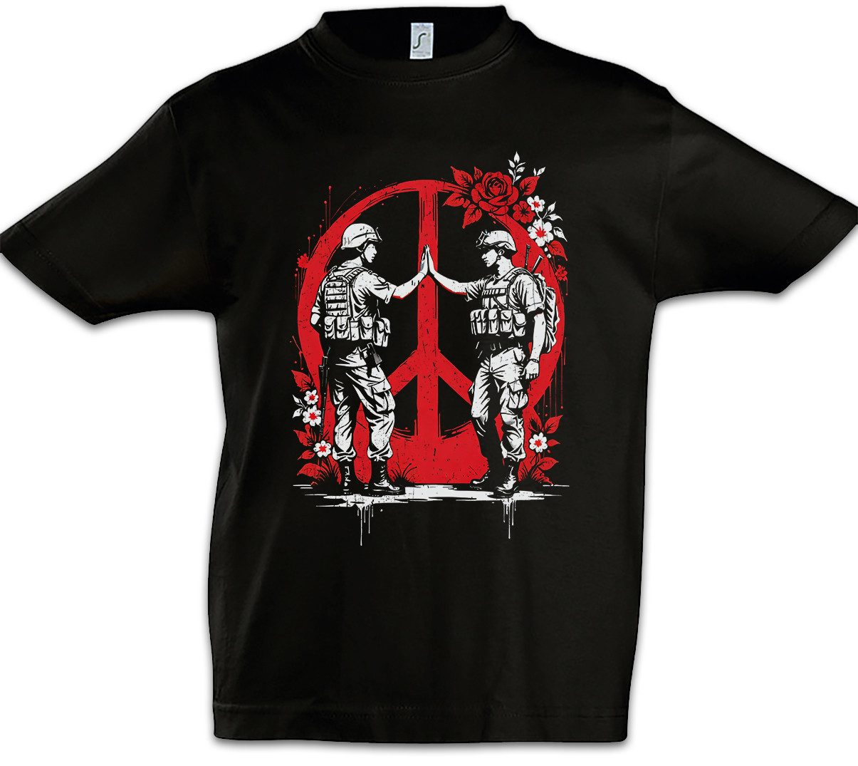 Print-Shirt Peace Soldiers Kinder T-Shirt Modern Art Artist Banksy Graffiti Street