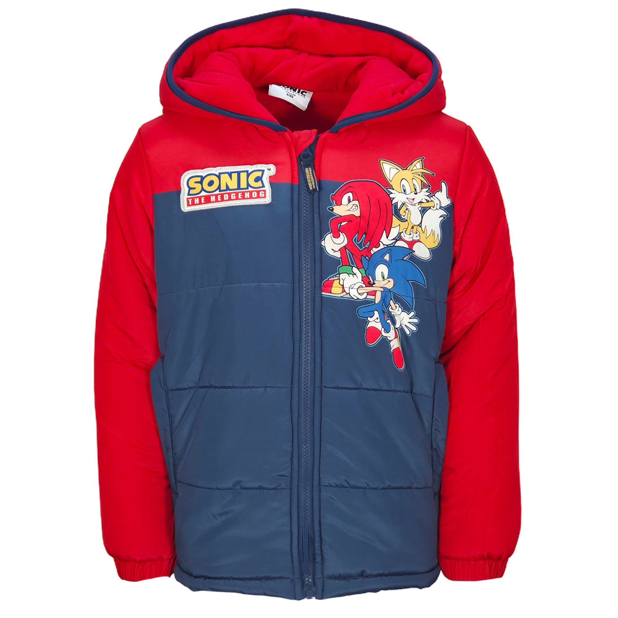 Winterjacke Sonic The Hedgehog Kinder Winterjacke Jungen Jacke mit Kapuze
