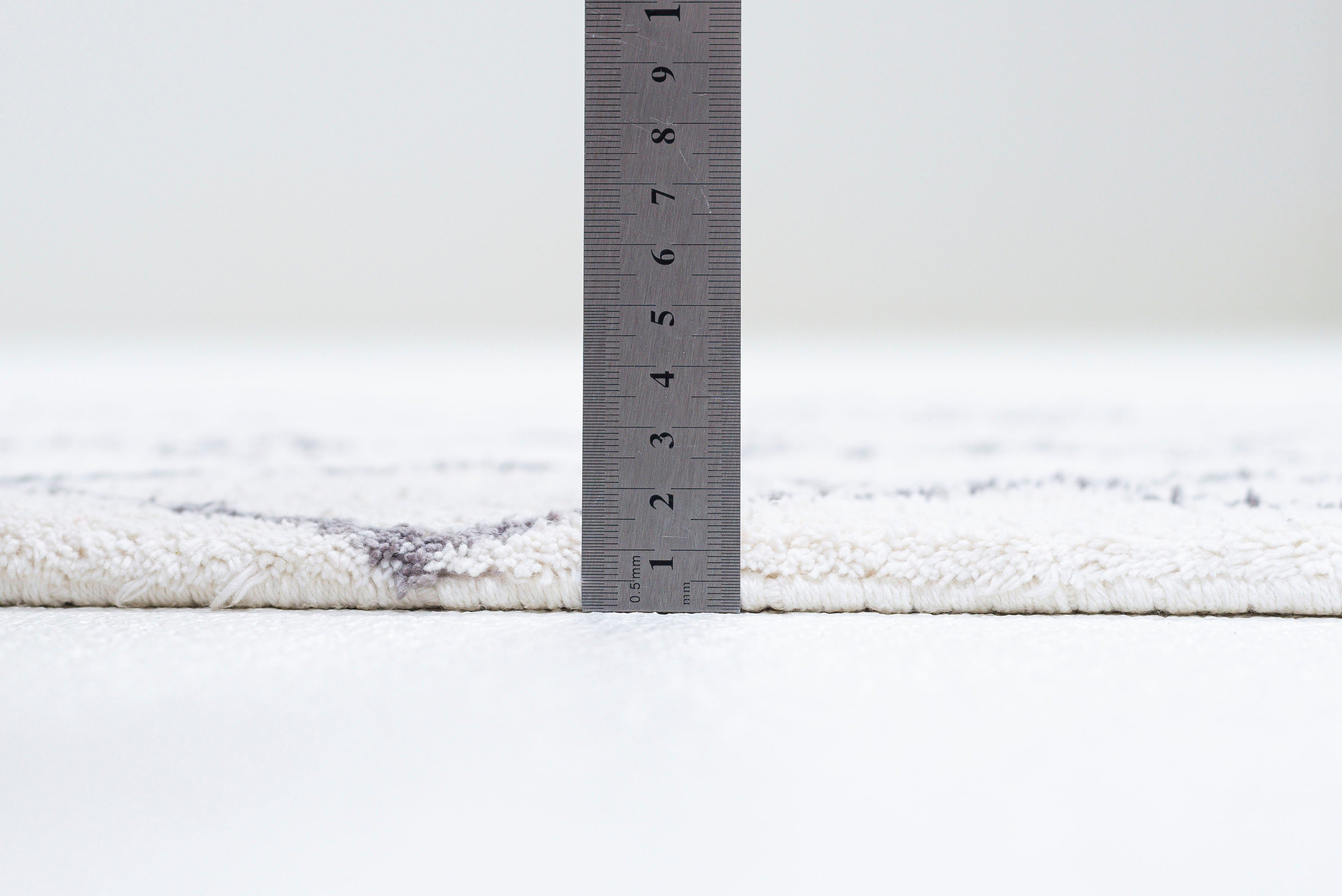 TOM TAILOR HOME Badematte Ethno Bath, Höhe 20 mm, fußbodenheizungsgeeignet, Baumwolle, rechteckig, Badteppich, Berber Look, Rauten Muster, mit Fransen, reine Baumwolle