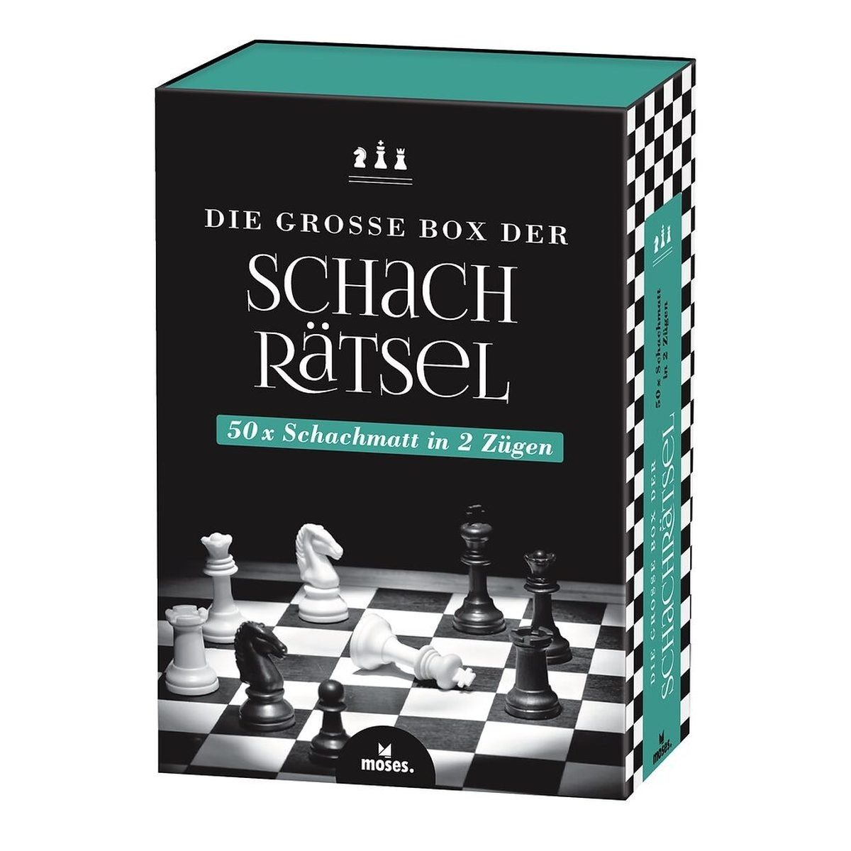 Moses. Verlag Spiel Große Box der Schachrätsel – Logikspiel mit 50 Aufgaben ab 12