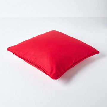 Kissenbezüge Roter Kissenbezug aus Baumwolle, 30 x 30 cm, Homescapes