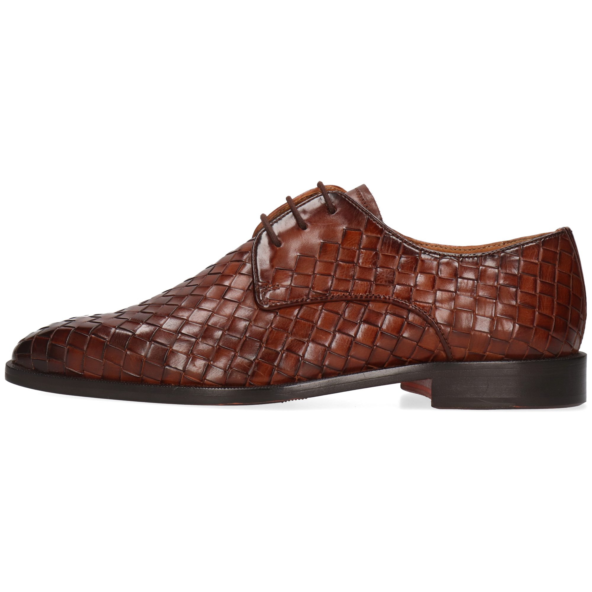 Melvin & Hamilton Stefano 9 Leder-Derby Schuhe für Herren Schnürschuh Flache Absätze, Echtes Leder, Von Hand geflochten