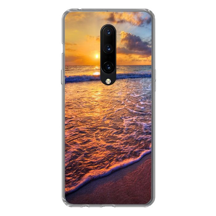 MuchoWow Handyhülle Meer - Strand - Sonnenuntergang - Wolken - Horizont Phone Case Handyhülle OnePlus 7 Pro Silikon Schutzhülle