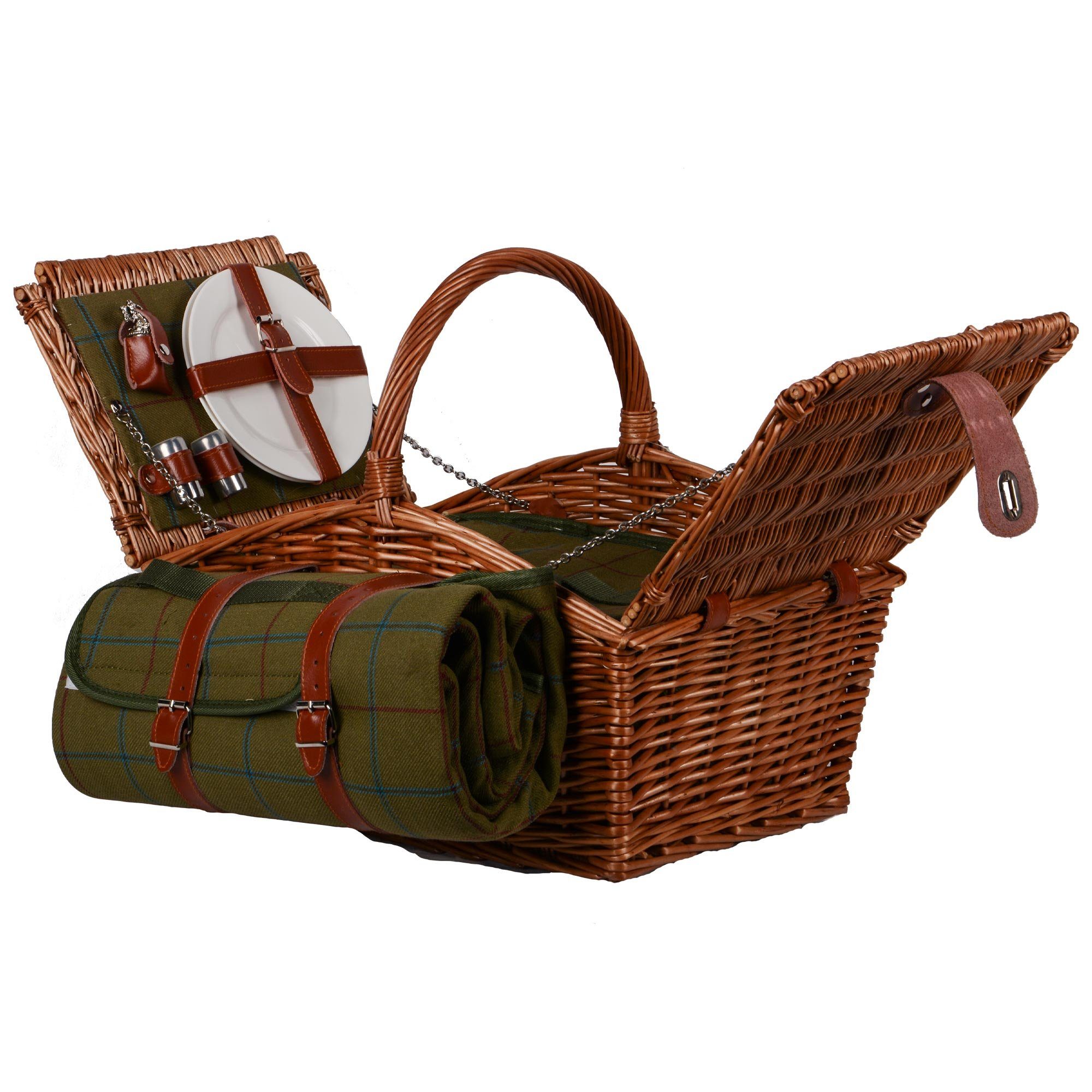 Picknickkorb Weidenkorb für 2 Personen