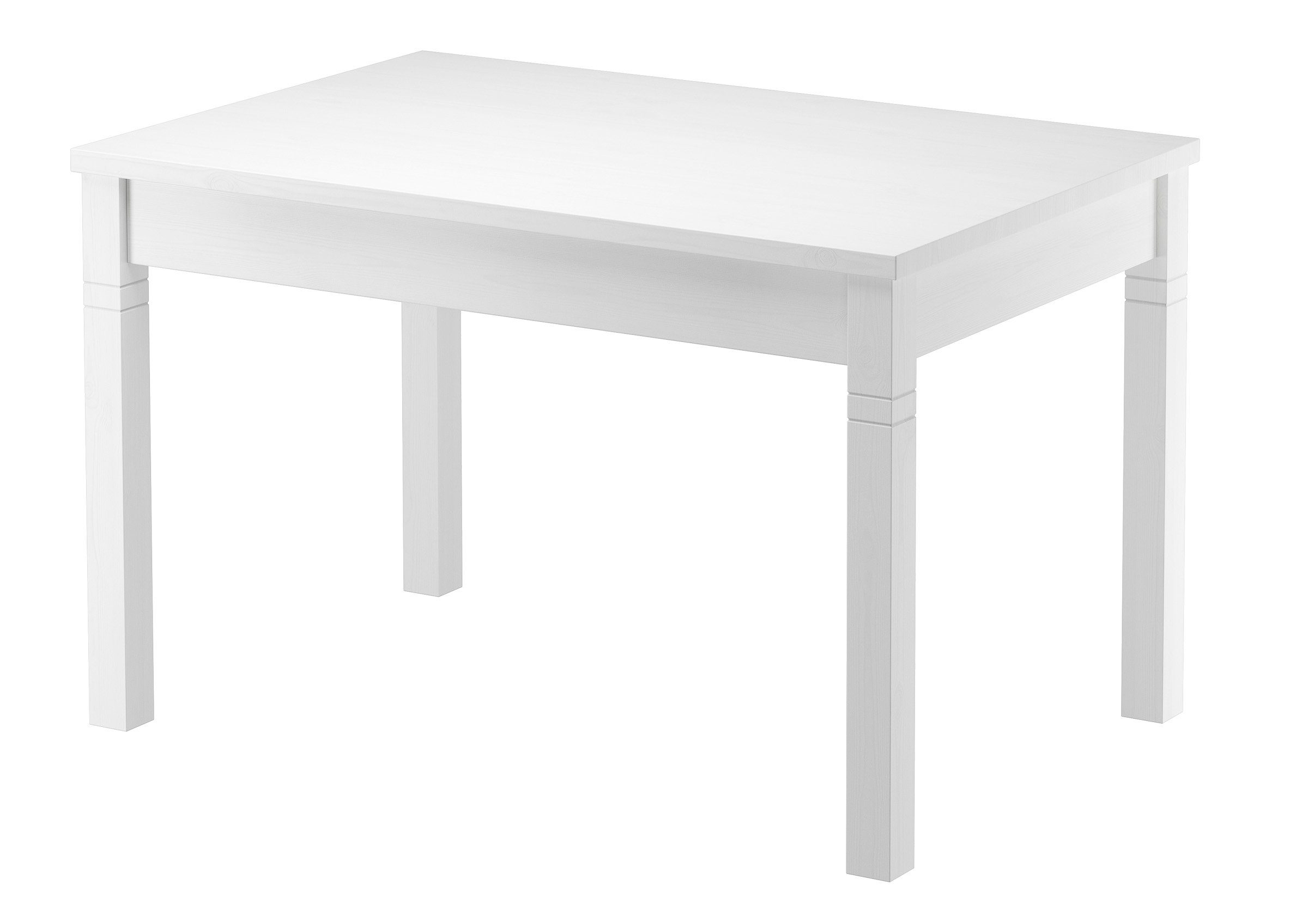 spottbillig ERST-HOLZ Küchentisch Tisch Küchentisch Esstisch Massivholz Holztisch 80x120 weiß