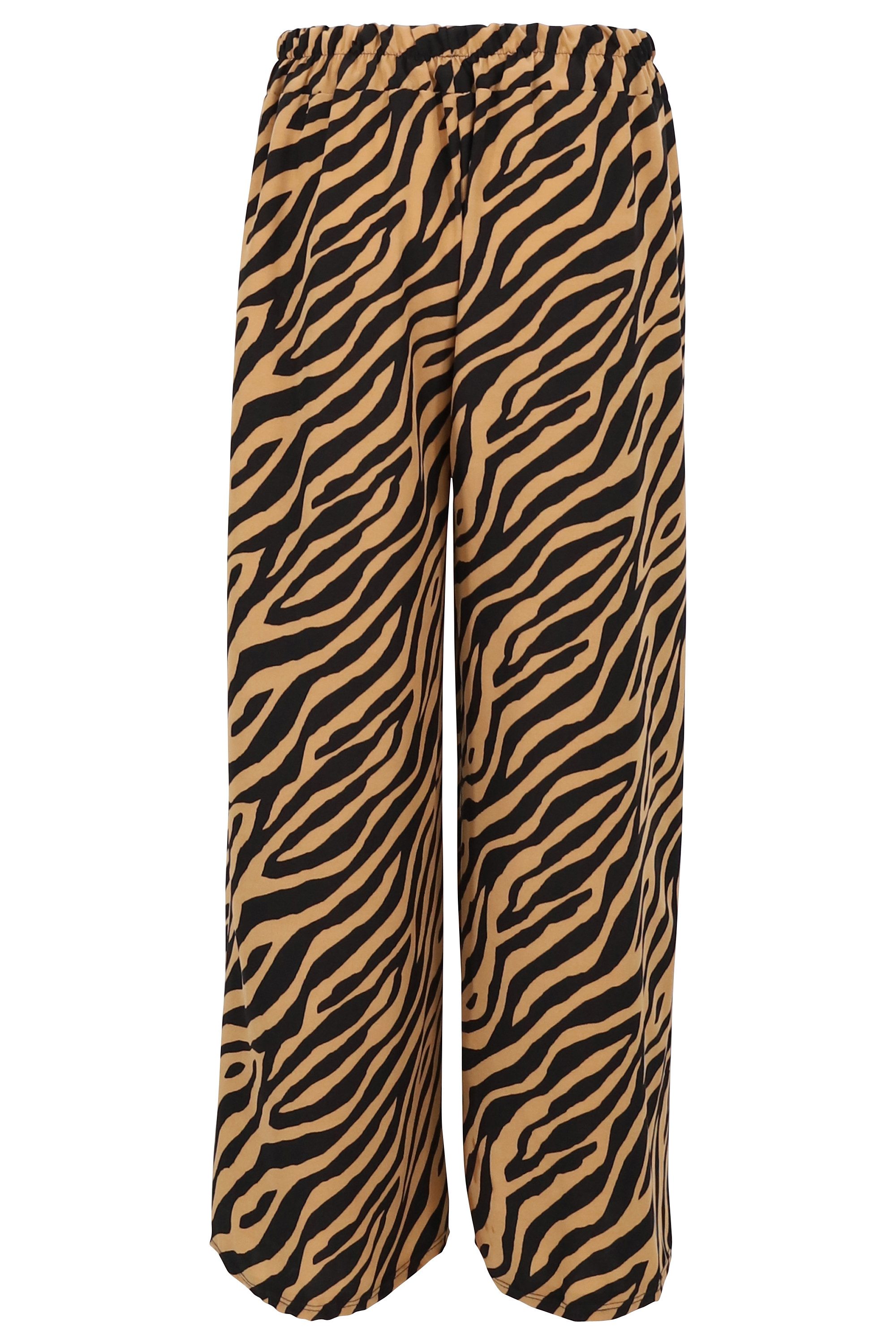 malito more than fashion Palazzohose Palazzohose Animal-Print / Unifarben 2306 lockere Animal Print Sommerhose