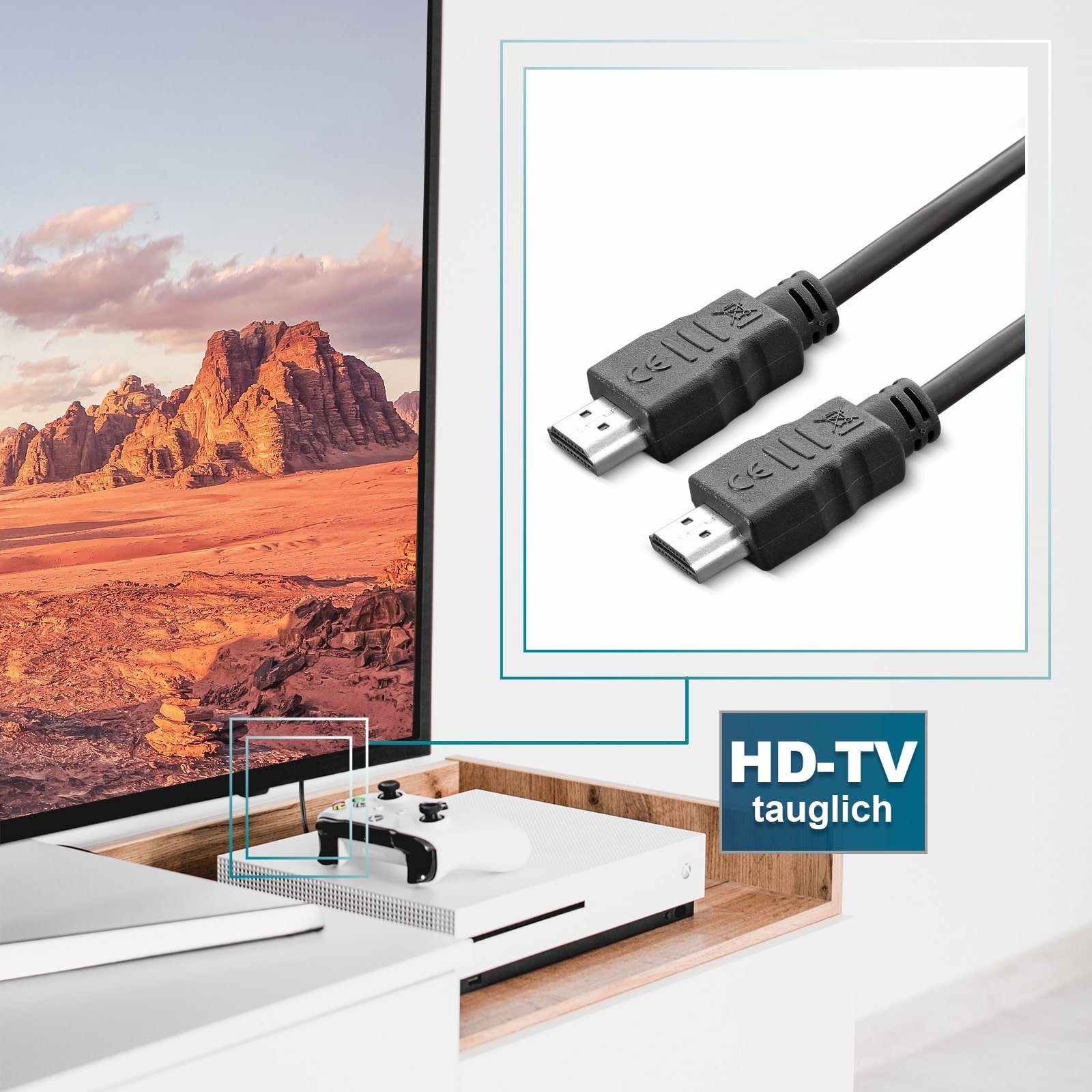 Unterstützt ARC (250 - HDMI, Voll Hama Geschirmt cm), HDMI-Kabel, und 3D High-Speed HDMI-Kabel