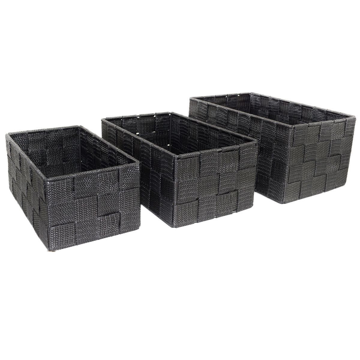 Marabellas Shop Organizer 3er-Set geflochtene Aufbewahrungsboxen günstig online kaufen