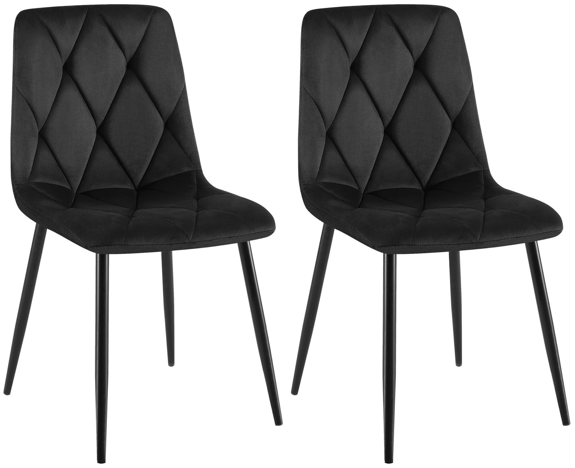 CLP Esszimmerstuhl Clairton (2er Set, 2 St), mit Stoff- oder Samtbezug, Met günstig online kaufen