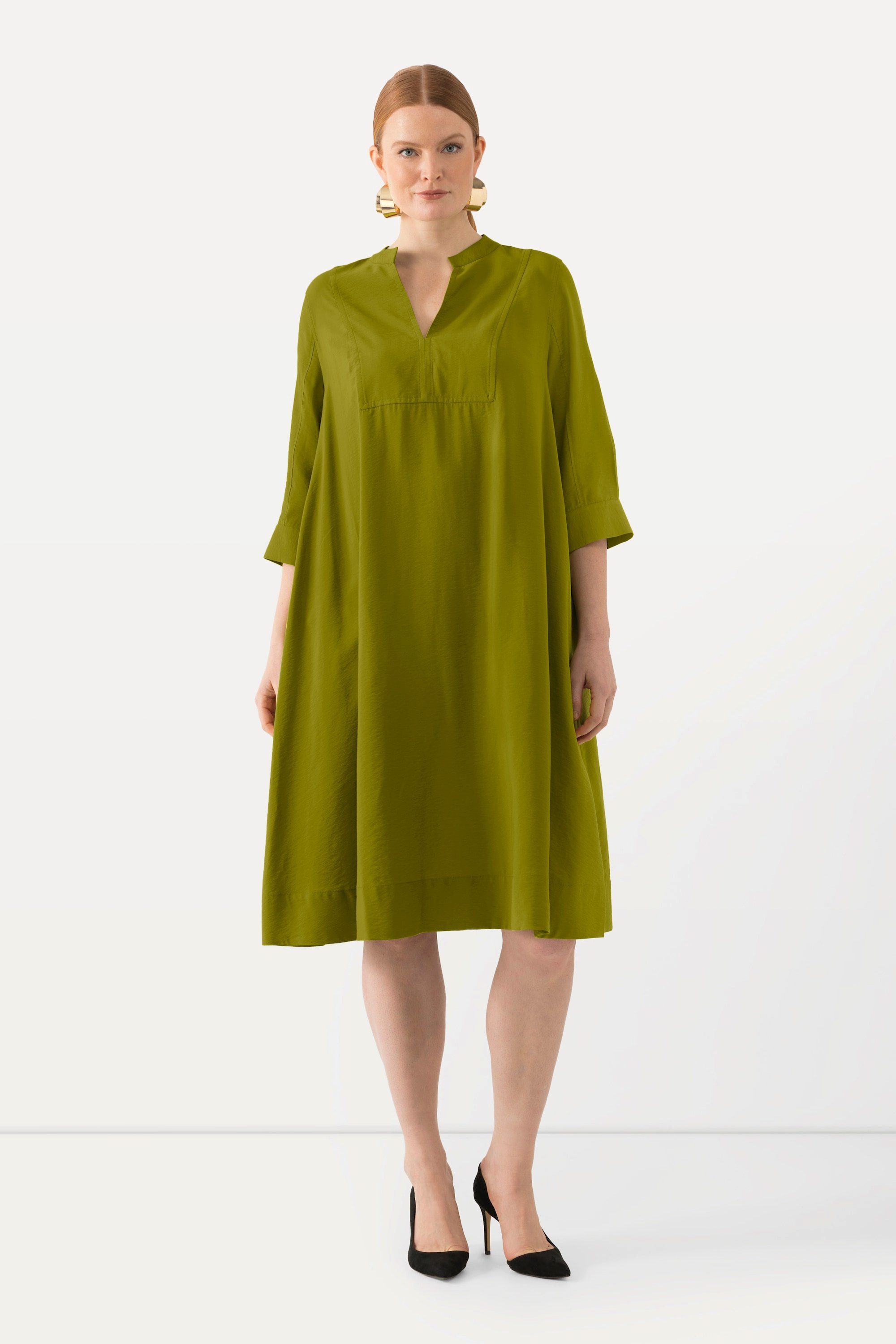 Ulla Popken Midikleid Midikleid Struktur A-Linie günstig online kaufen