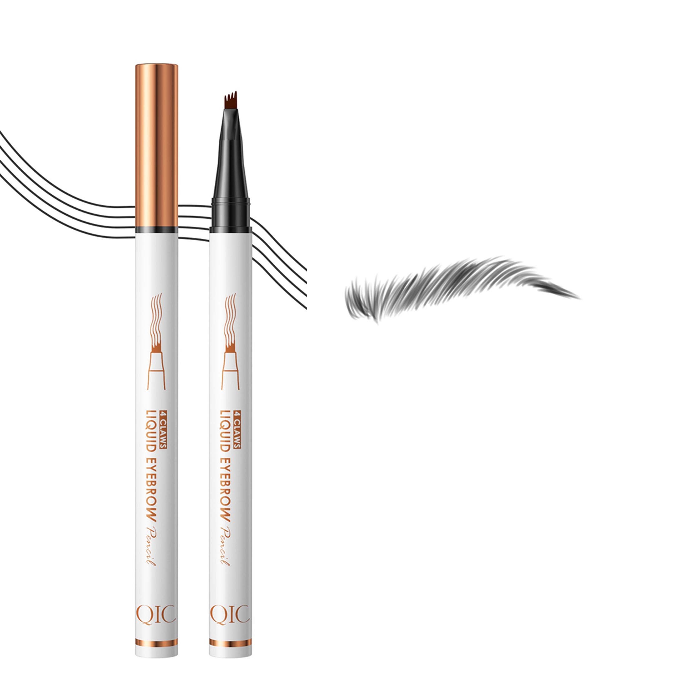 KINSI Augenbrauen-Stift Vier-Klauen-Flüssiger Augenbrauenstift,Tattoo-Effekt,lange Haltbarkeit, Schweißfest, leicht pigmentierbar, für tägliche Make-up