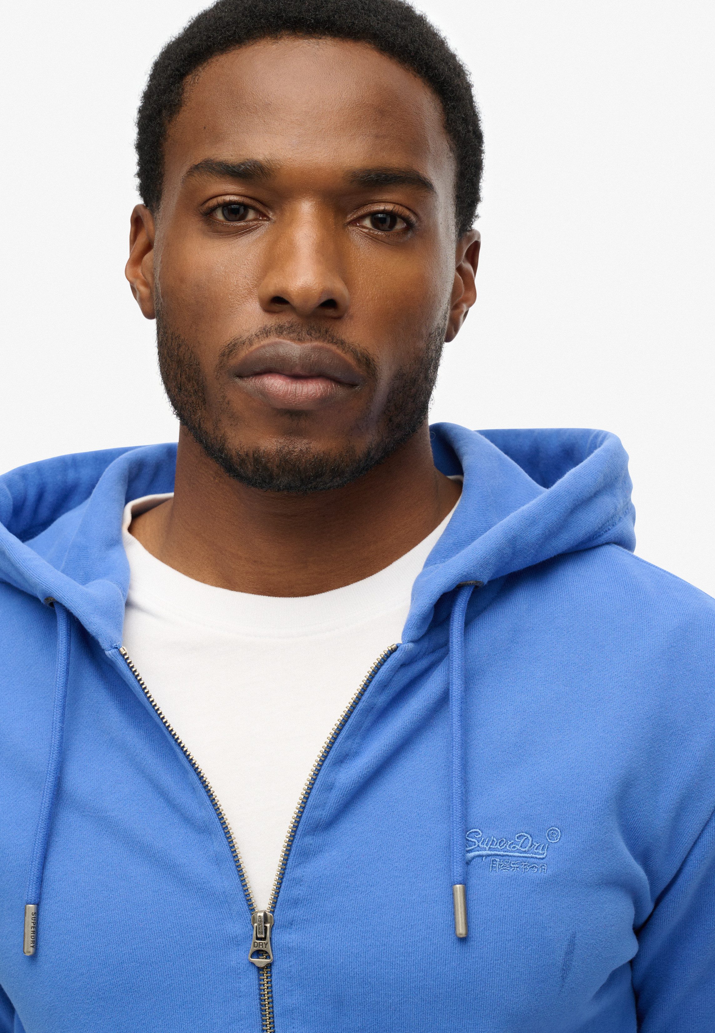 Superdry Kapuzensweatjacke ESSENTIAL LOGO ZIP HOODIE HB Baumwollmischung, slim fit