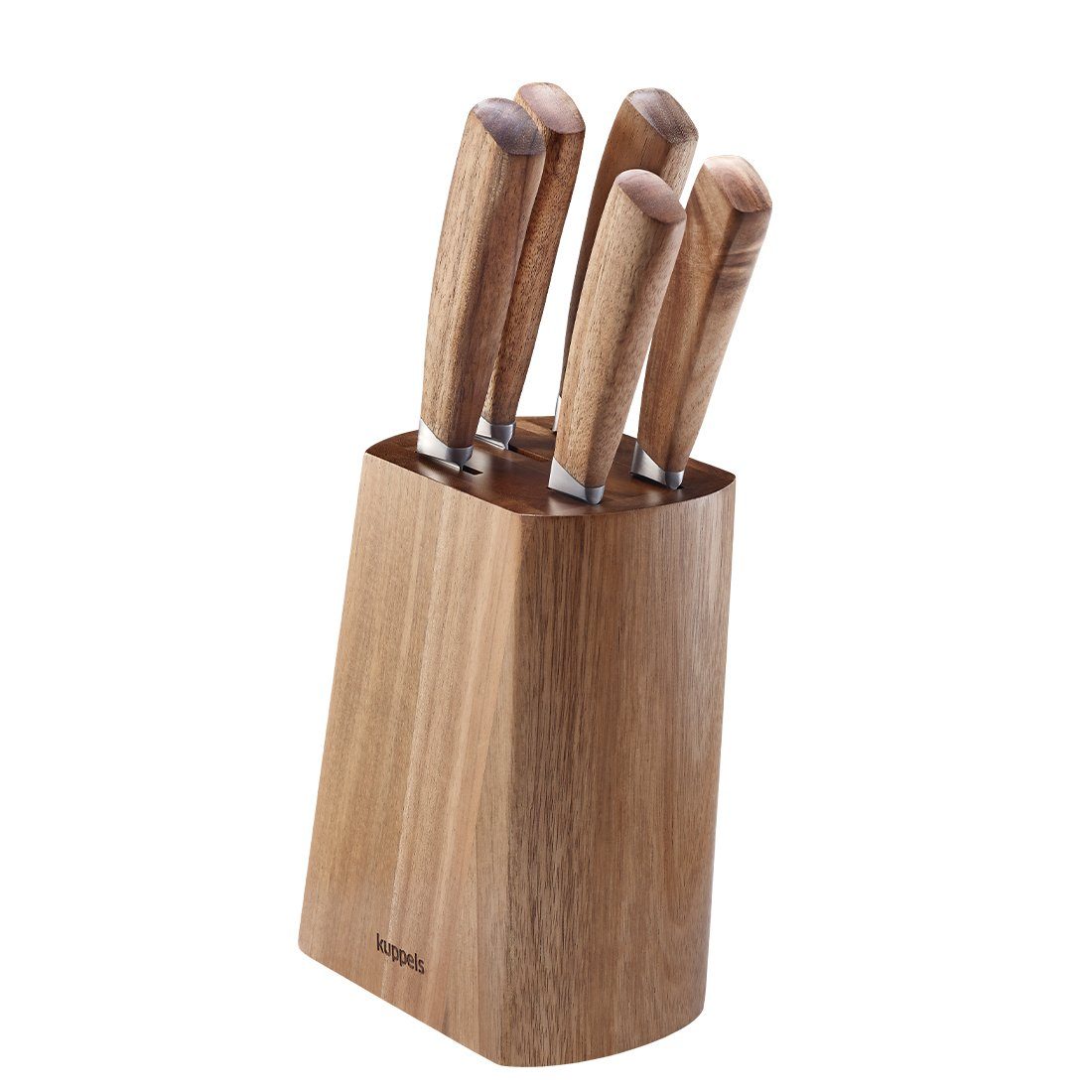 Kuppels Messerblock WOOD (5tlg), formschöner Akazienholzblock inklusive 5 Messern – Bild 5 von 5