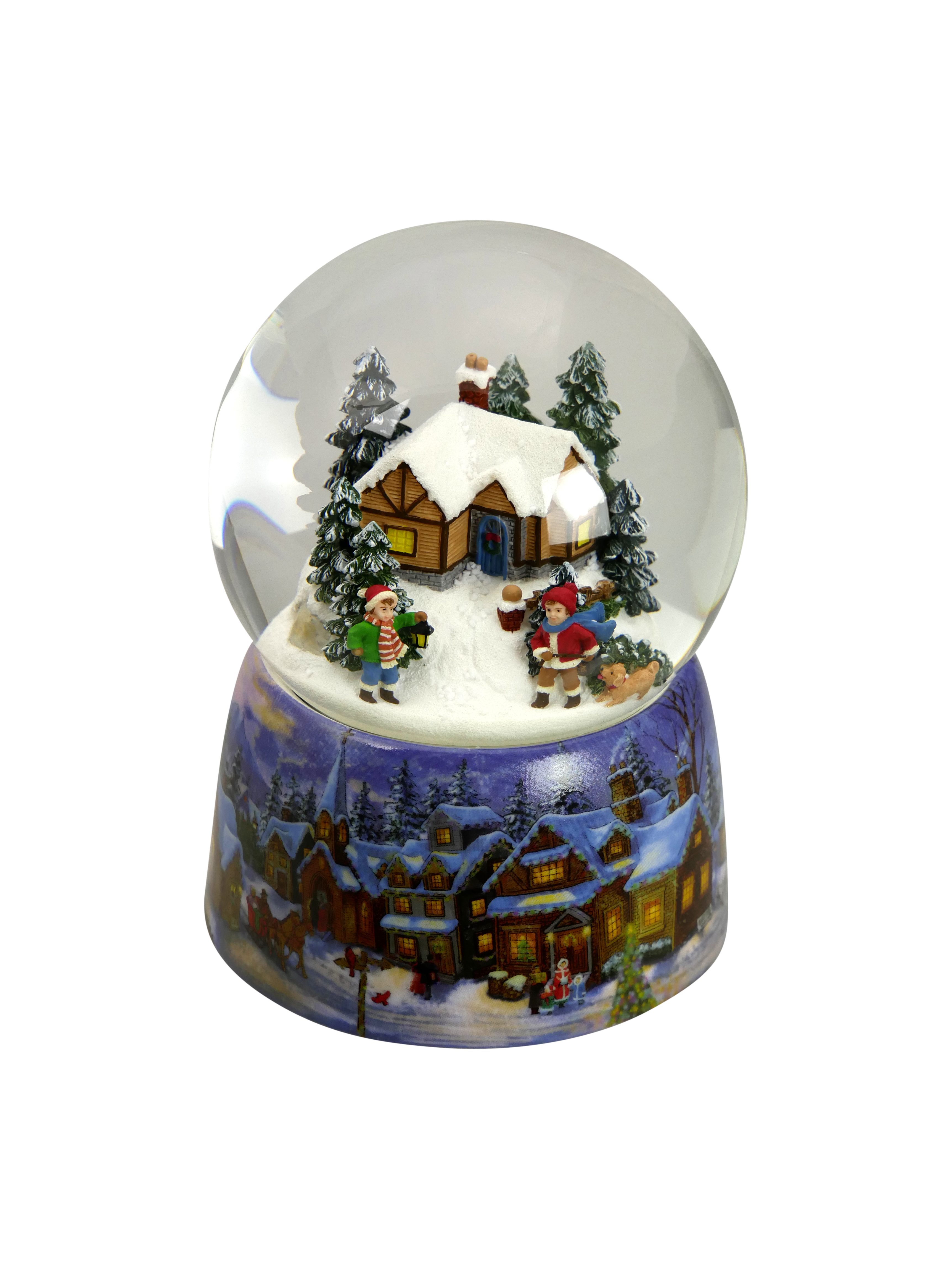 Musicboxworld Spieluhr Schneekugel Kinder mit Hund
