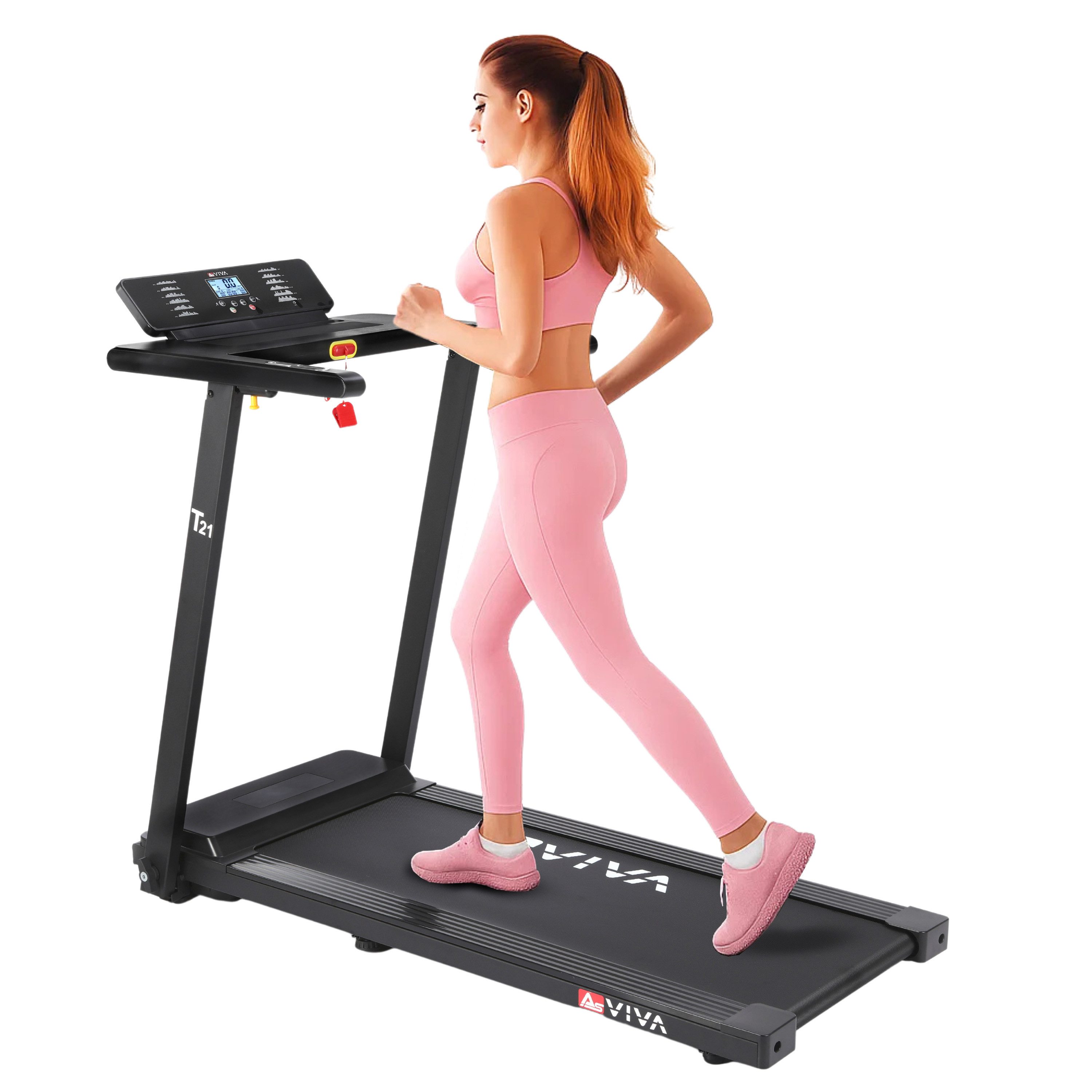 AsVIVA Laufband T21 2-in-1, App-kompatibel Bluetooth, 2,5 PS Motor, Klappbar & kompakt
