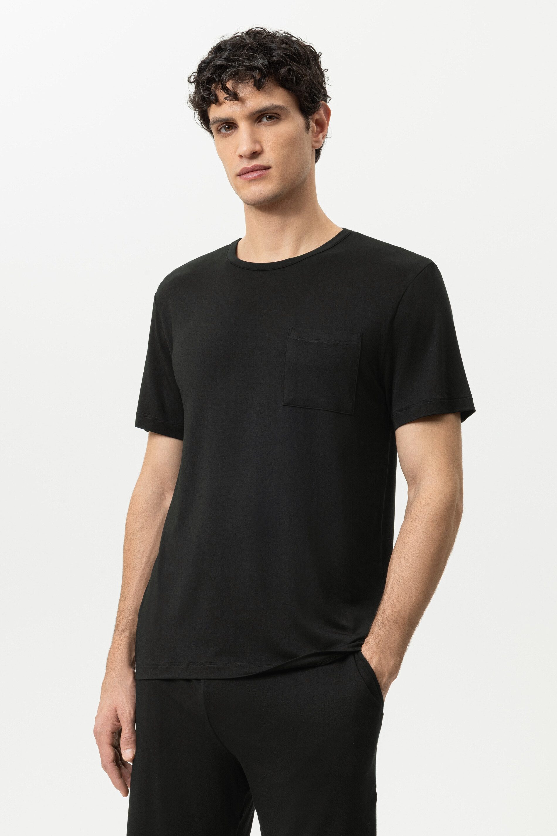 Pyjamaoberteil Mey T-Shirt Serie Jefferson Uni T-Shirt