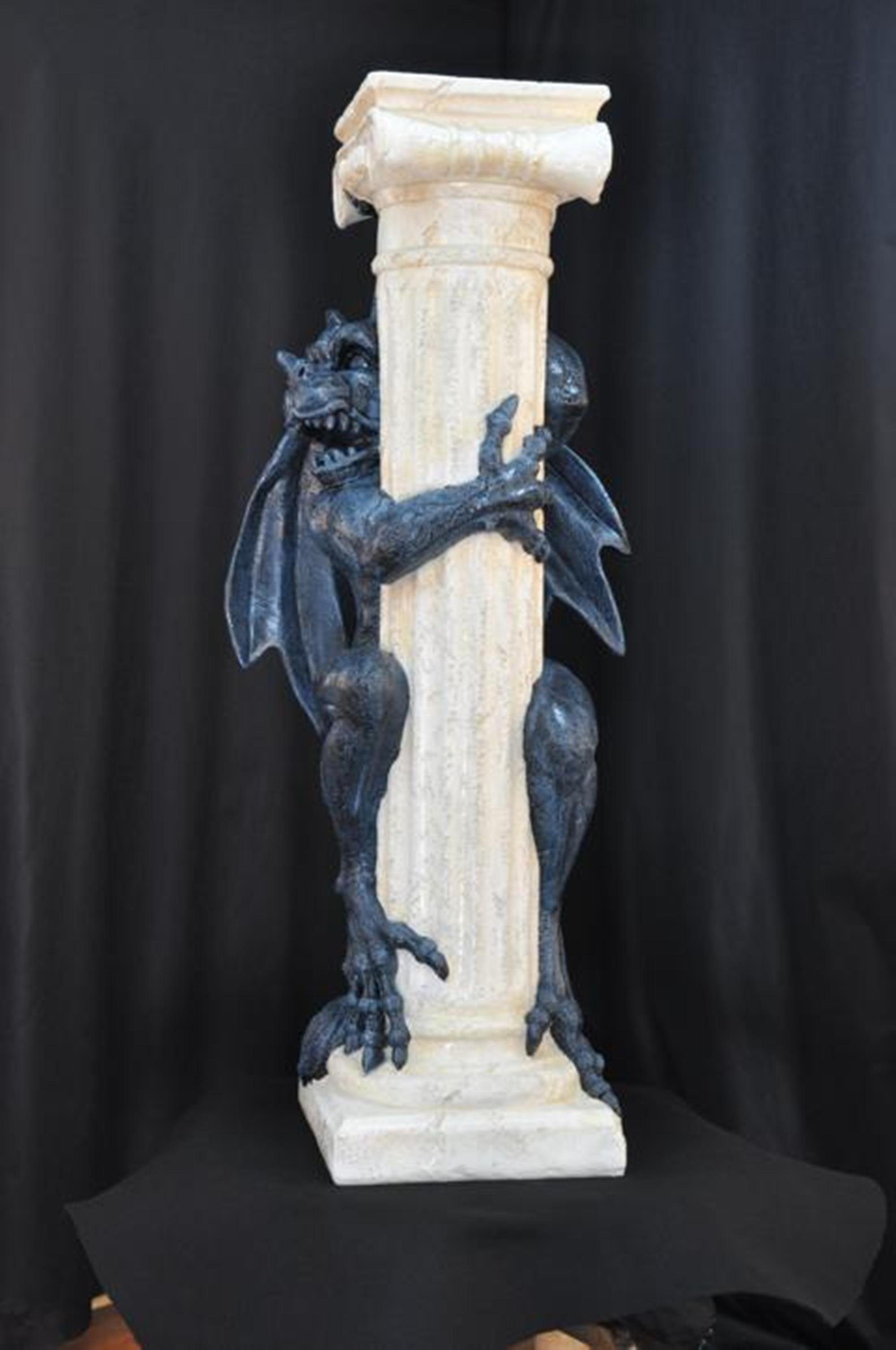 JVmoebel Skulptur Design Spalten Skulptur Säulen Gragol Ständer Säule Gothik Blumen