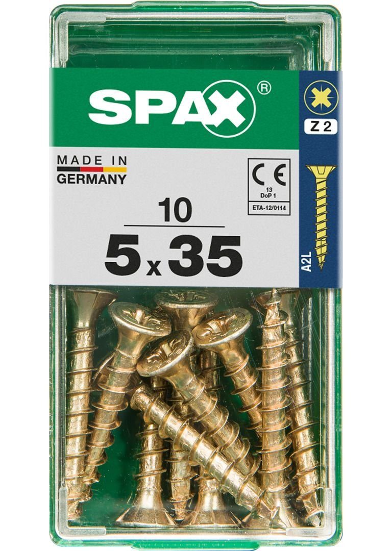 5.0 Spax Universalschrauben Stk. x SPAX 35 - 10 mm Holzbauschraube 2 PZ