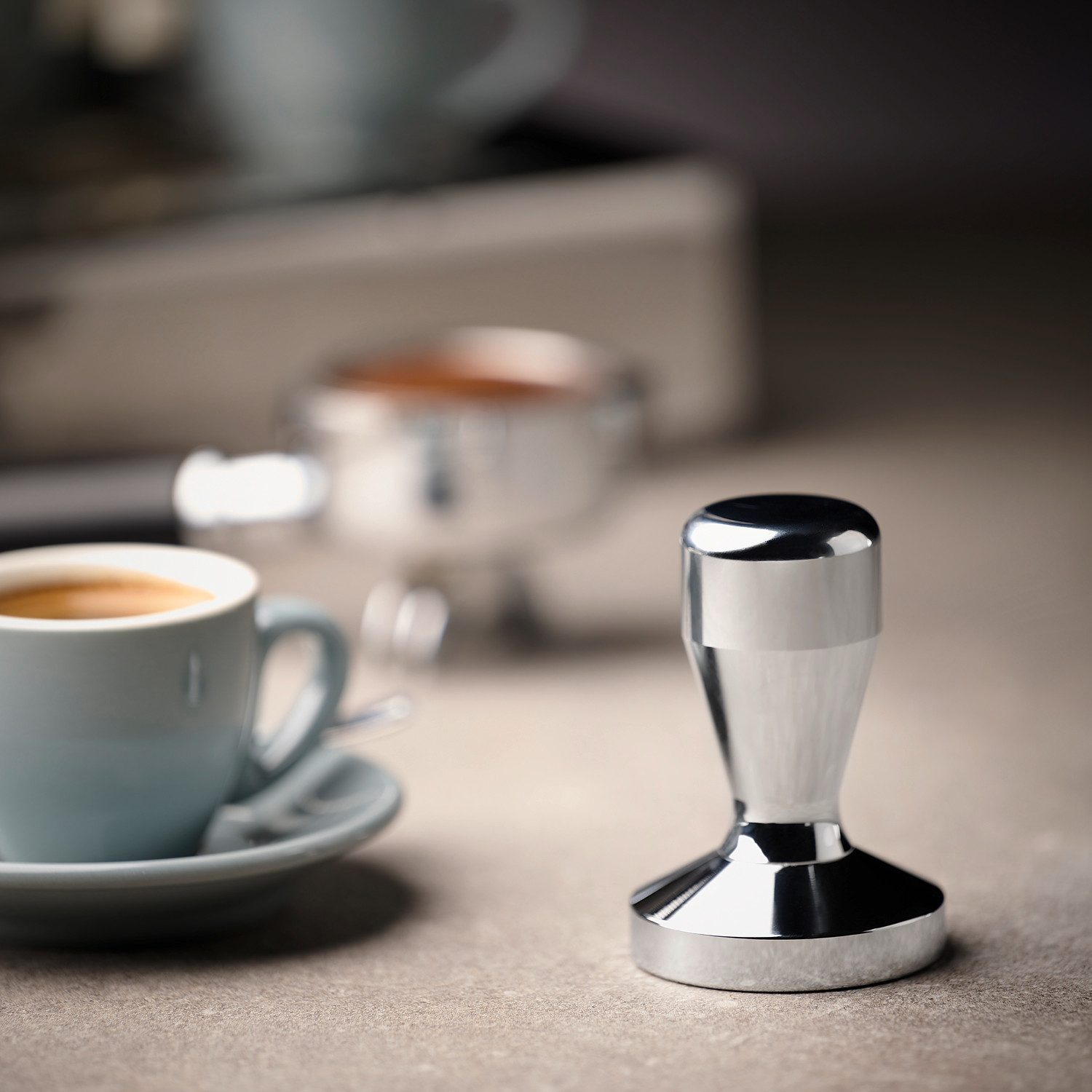 APS Tamper Espresso Tamper Ø 58 mm, Höhe ca. 8,5 cm, aus Edelstahl, ca. 650 g