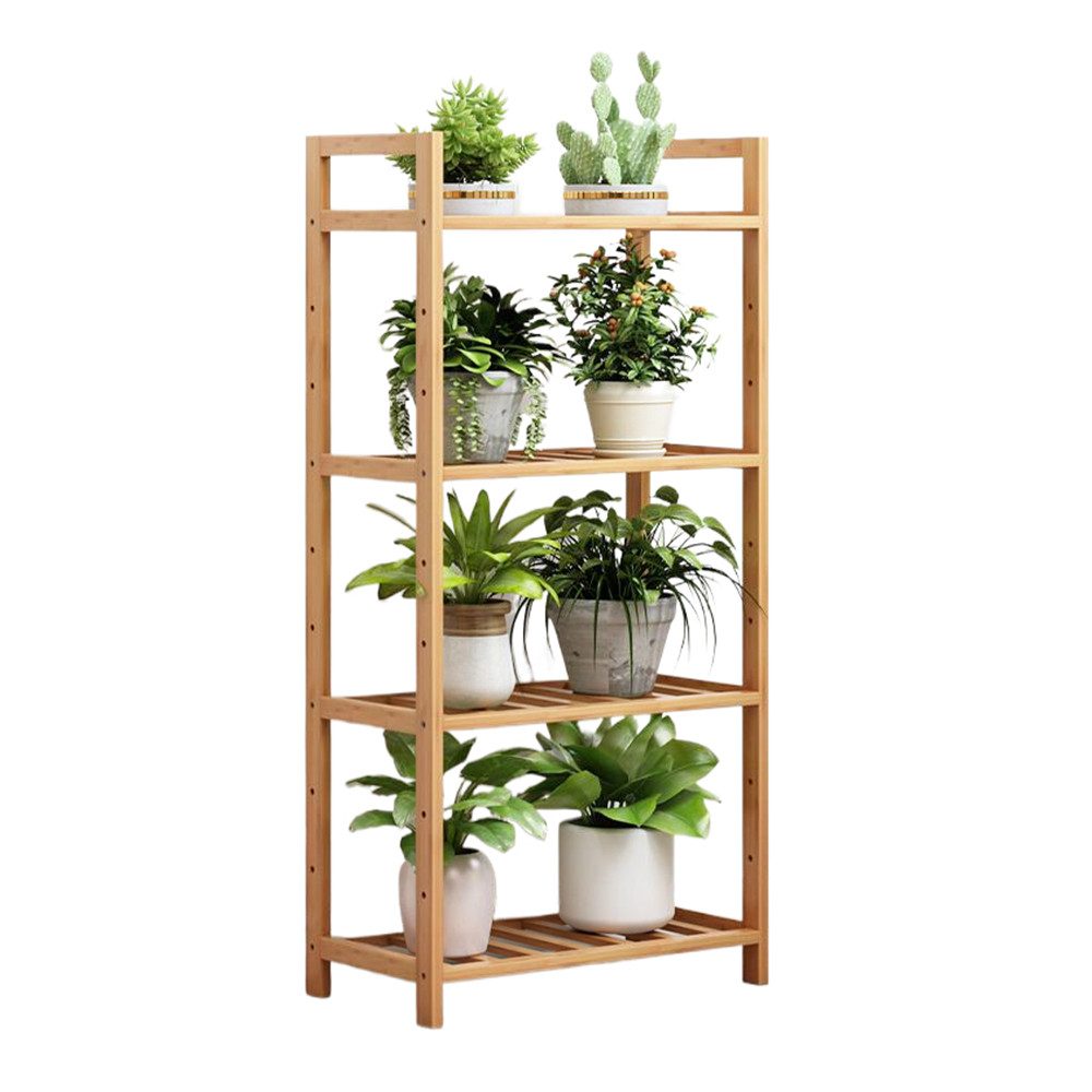 CHZIMADE Standregal Bambus-Massivholzregal, Blumenständer/Wohnzimmer, Büche günstig online kaufen
