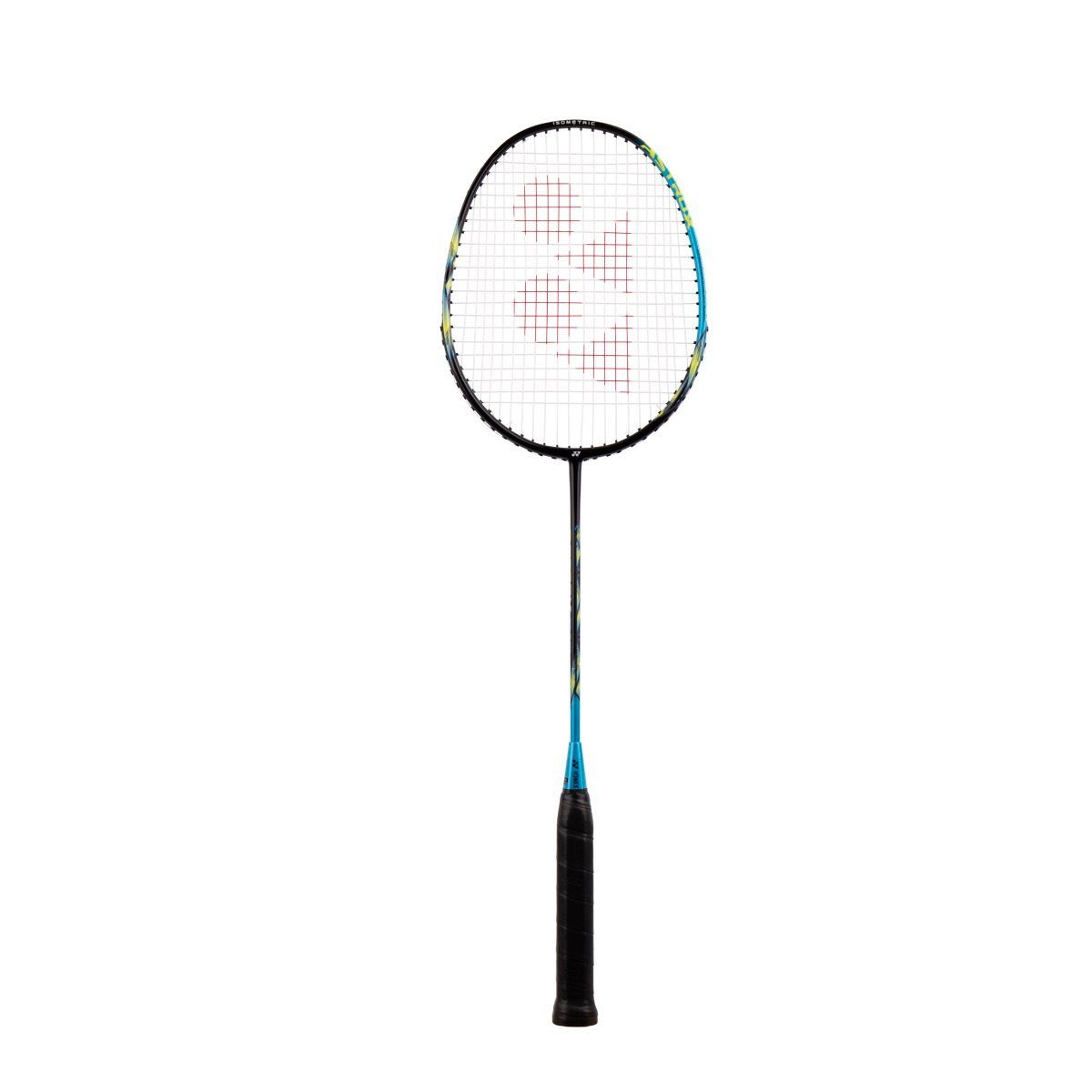 Yonex Badmintonschläger Astrox E13 (kopflastig, mittel) schwarz/blau - besaitet, Gewichtsklasse: 3U/G4