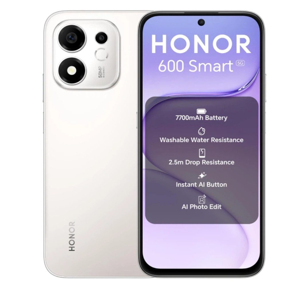 Honor HONOR 600 smart 5G 4GB RAM 128GB / 256GB Smartphone (6.872 Zoll, 256 GB Speicherplatz, 50 MP Kamera)