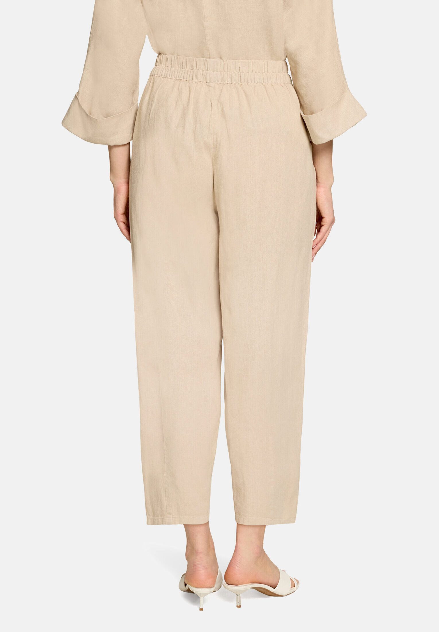Cartoon Leinenhose Damen mit Gummizug