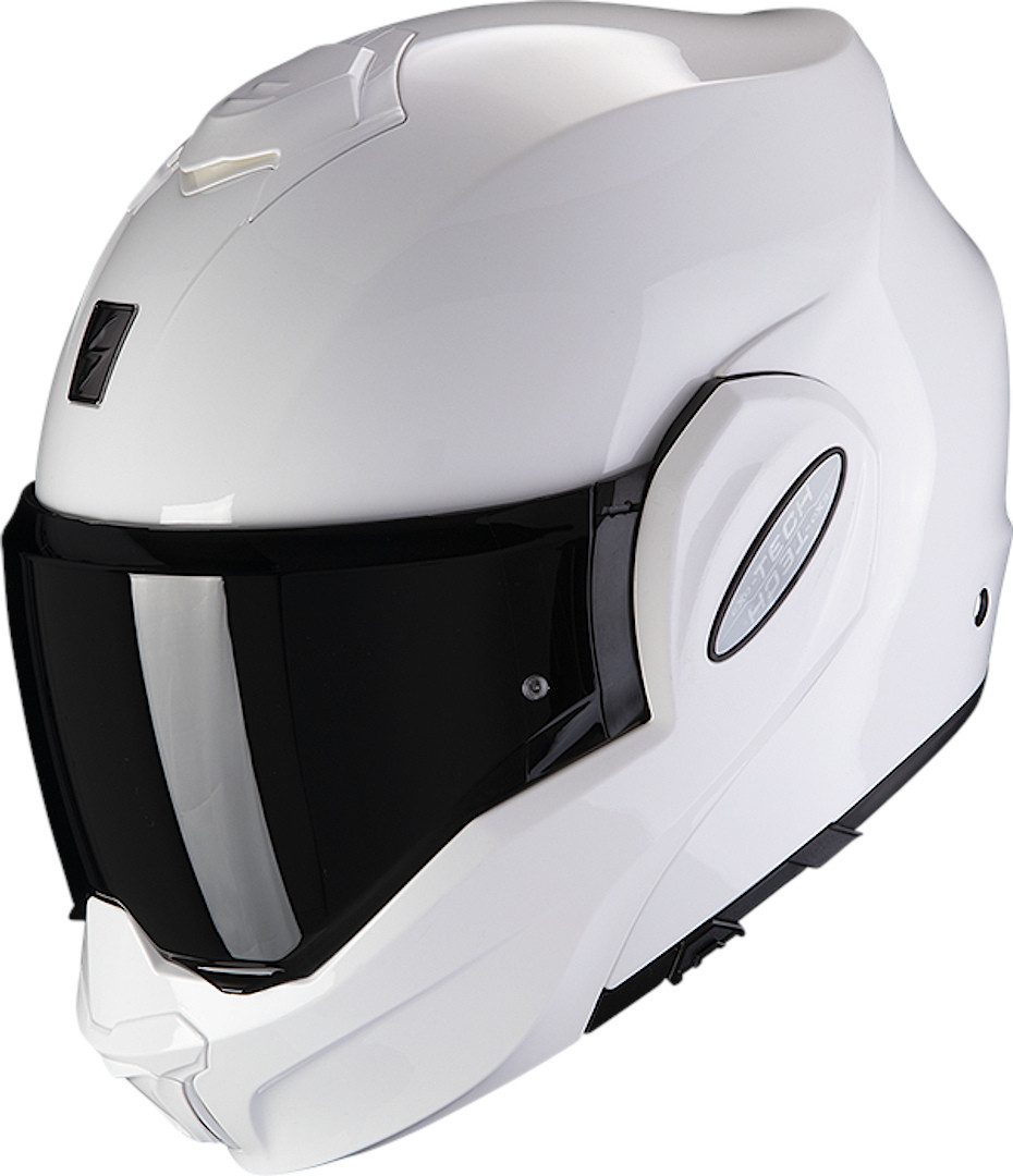 Scorpion Exo Motorradhelm Exo-Tech Evo Solid Klapphelm, vorbereitet für Kommunikationssystem,integriertes Sonnenvisier