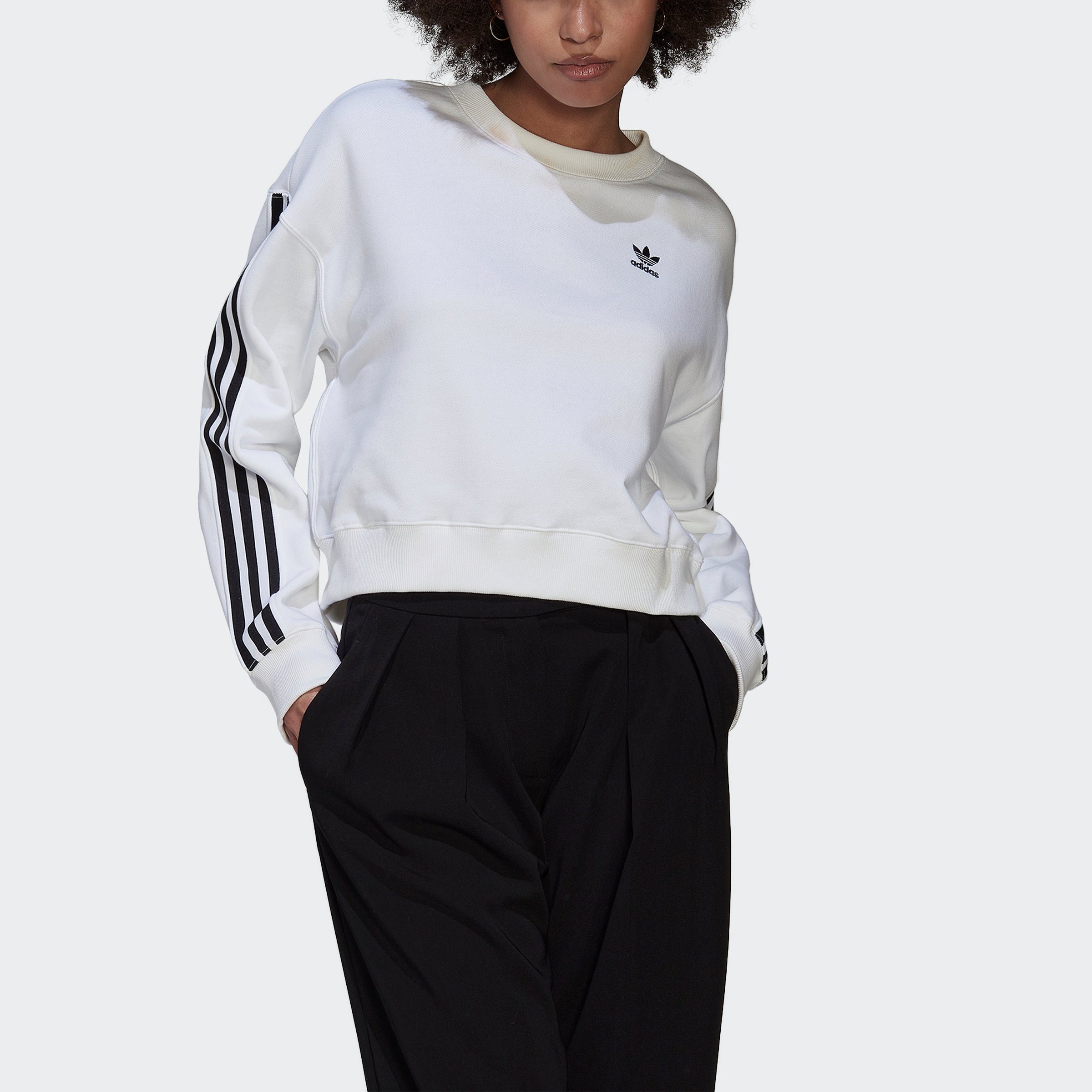 adidas WHITE Sweatshirt Originals CLASSICS ADICOLOR