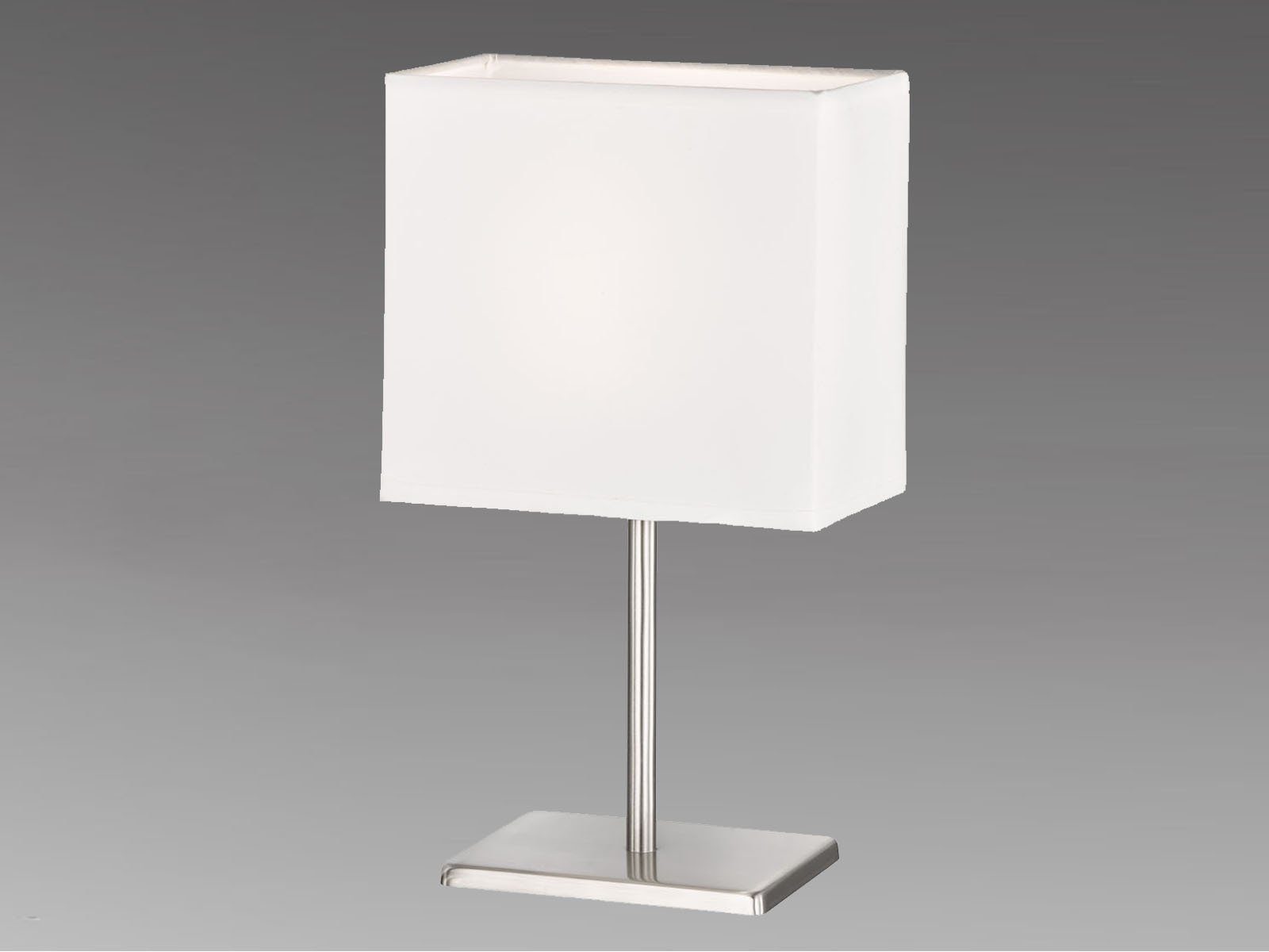 FHL easy! LED Nachttischlampe, kleine StoffLampe mit Lampenschirm Weiß