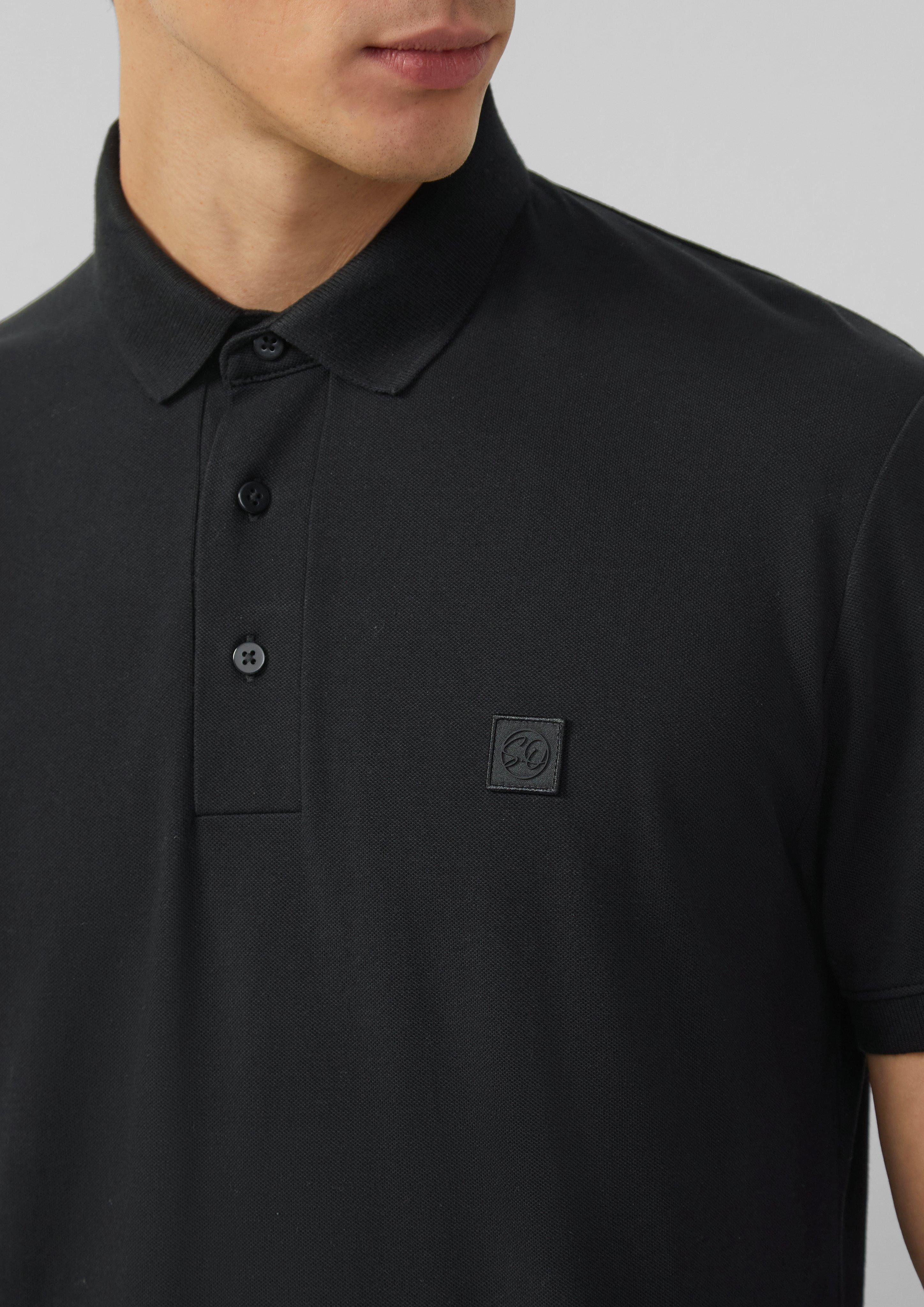 s.Oliver BLACK LABEL Kurzarmshirt Piqué-Poloshirt aus günstig online kaufen