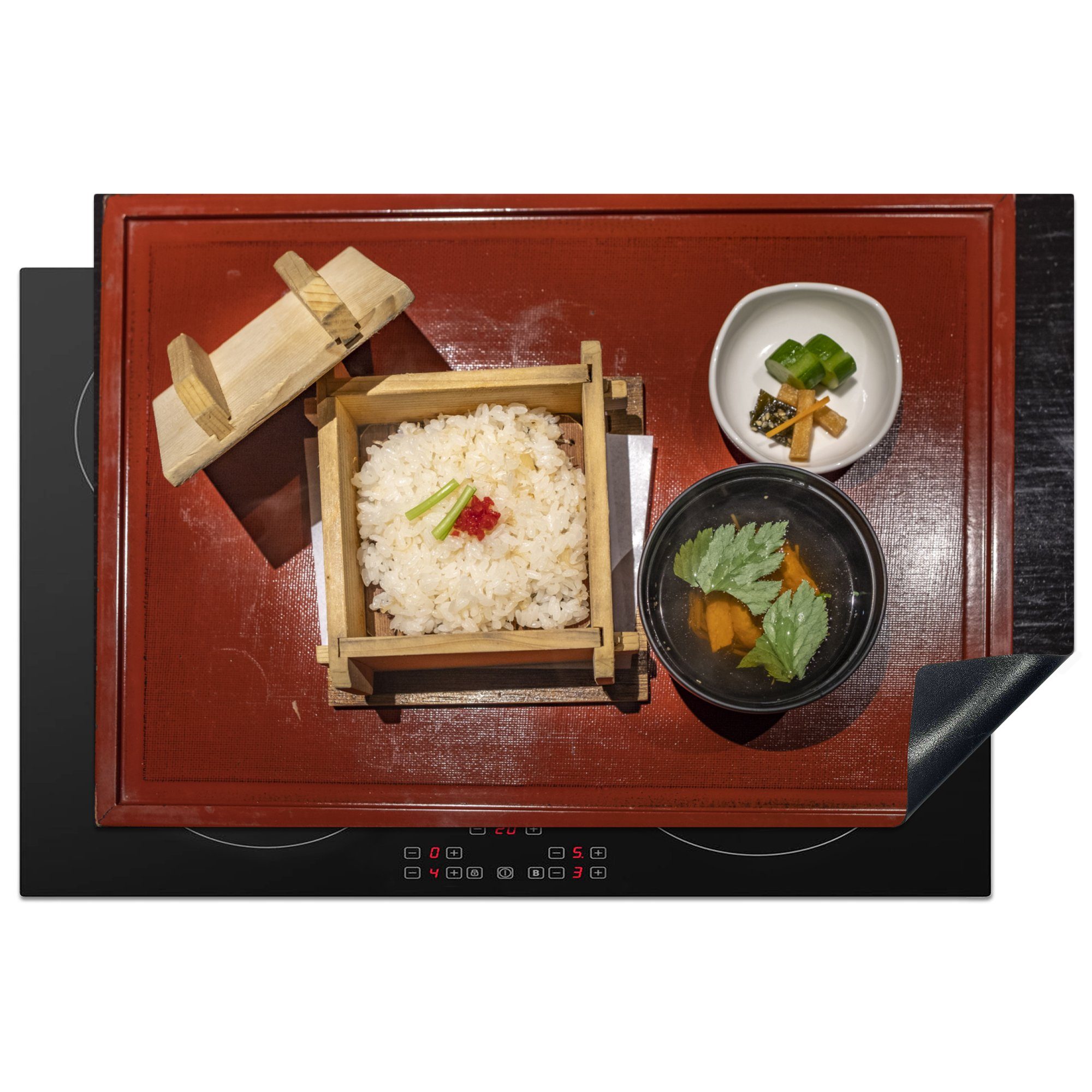 MuchoWow Herdblende-/Abdeckplatte Essen - Japanisch küche, die (1 - für Schutz Vinyl, Ceranfeldabdeckung tlg), Küche, Induktionskochfeld cm, 81x52
