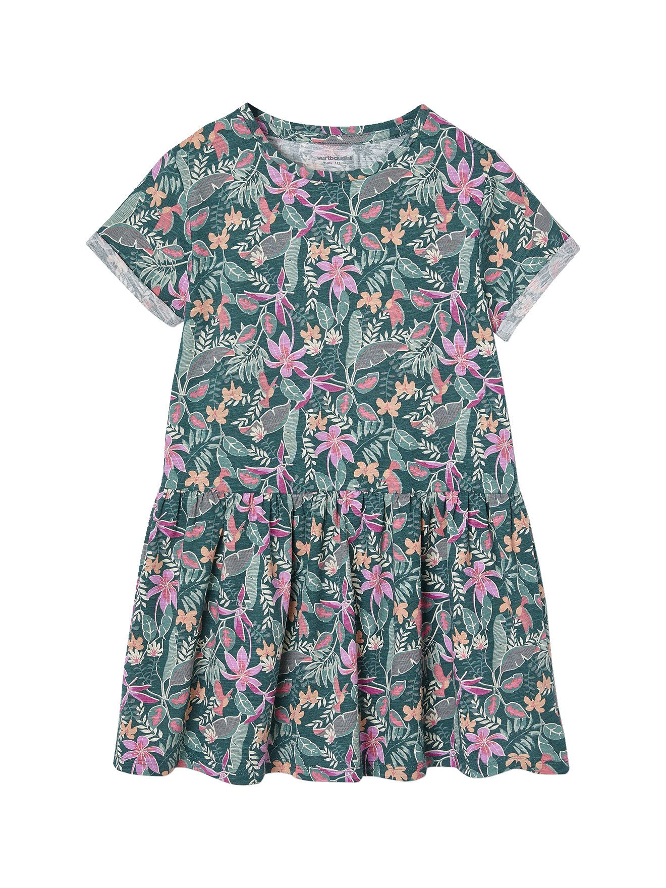 vertbaudet Minikleid Mädchen Shirtkleid BASIC Elastische Taille