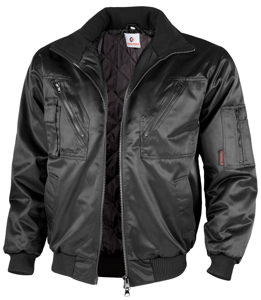 Qualitex Workwear Pilotenjacke wetterfeste Arbeitsjacke mit festem Steppfut günstig online kaufen