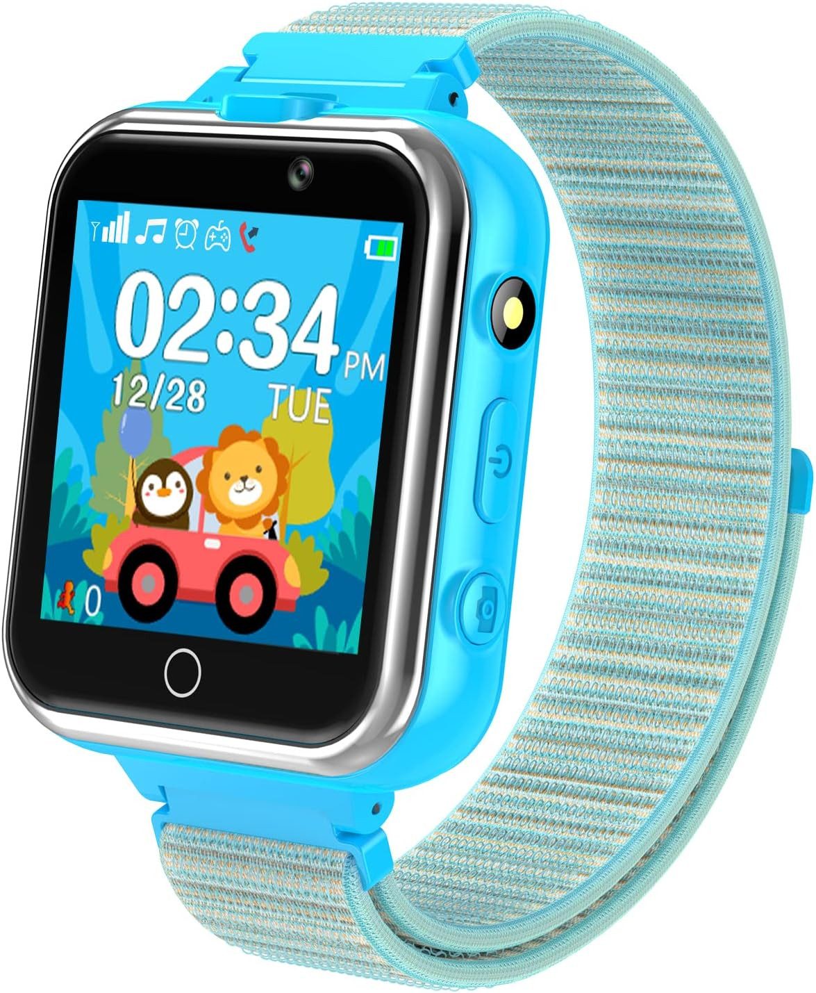 PTHTECHUS x32GMP Smartwatch (3,9 cm, sim karte), Kinder Smartwatch mit Telefonfunktion, SOS, Spielen und Musikplayer