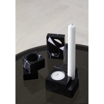 Woud Kerzenhalter Kerzenhalter Je De Dés 2 Marmor Braun (6x4,6x6 cm)